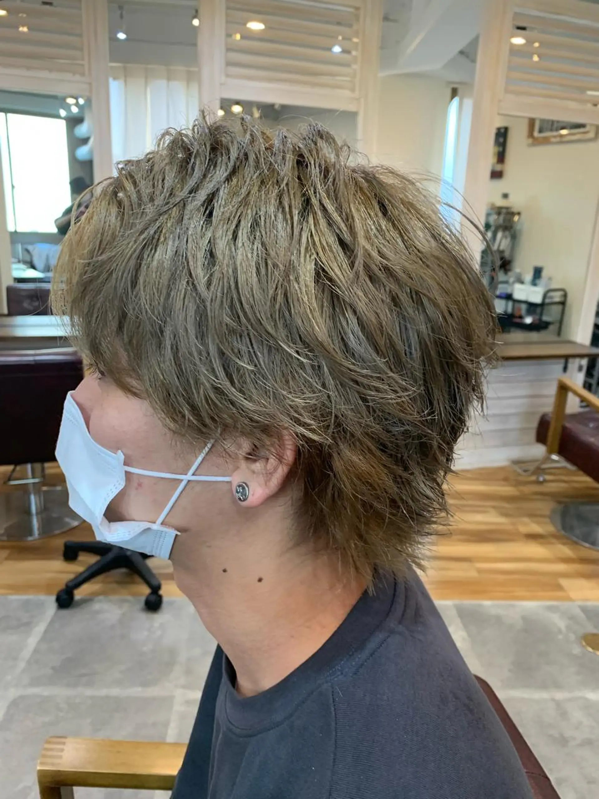 ショート アッシュ カット ヘアカラー トリートメント CECIL hair なんば店所属・メンズパーマ 艶髪☆店長☆有馬のヘアスタイル