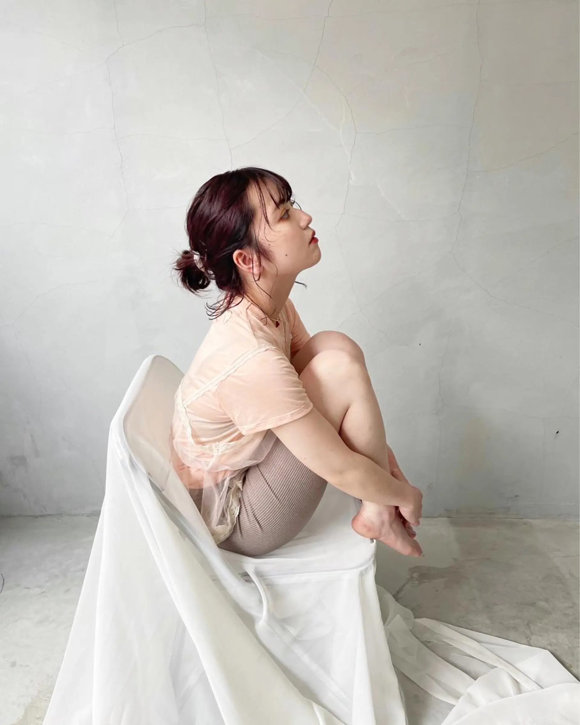 ミディアム カラー ヘアアレンジ カット ヘアカラー トリートメント 前田 陽南子のヘアスタイル