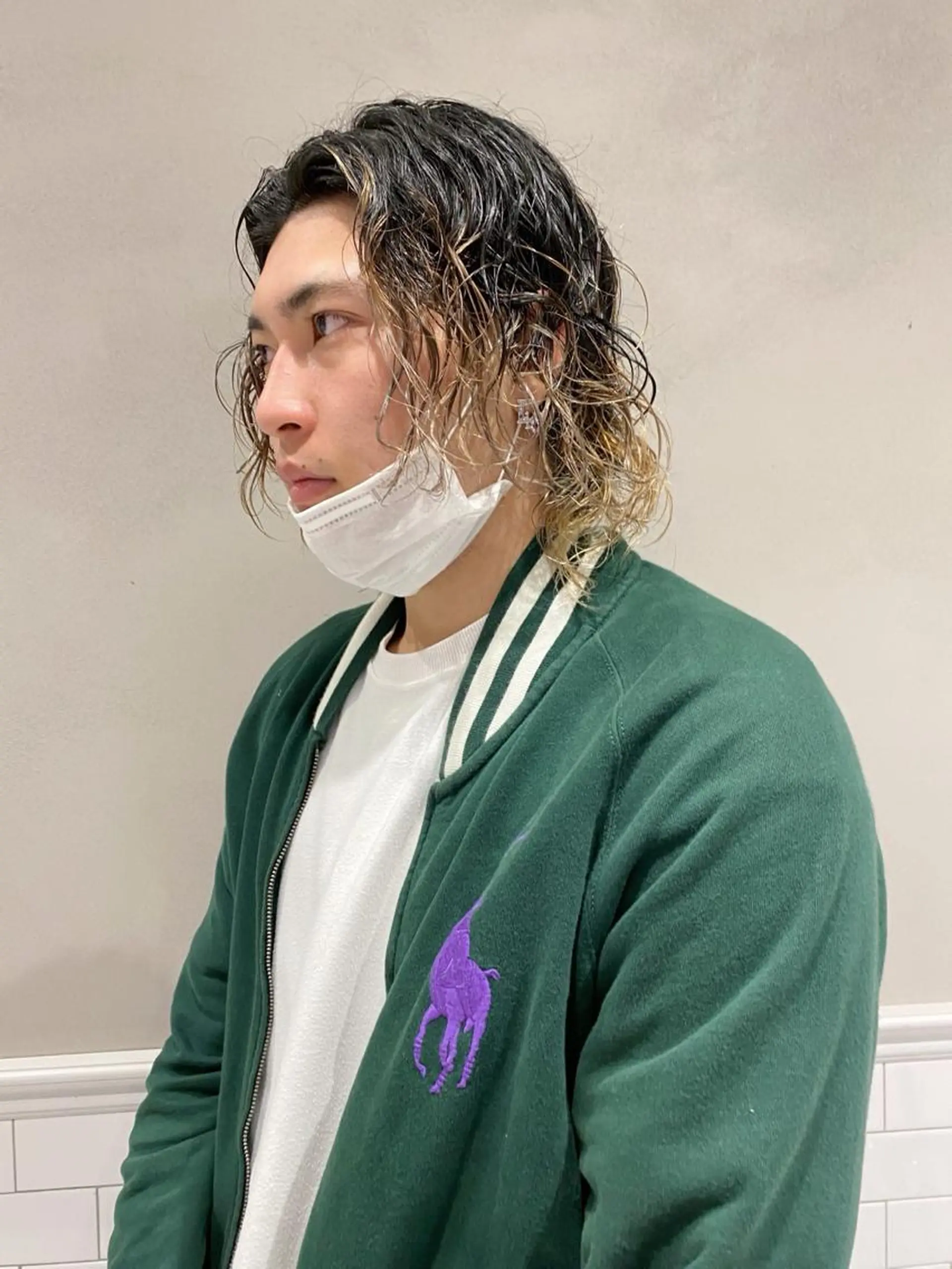 カラー メンズ ボブ/ミニボブ 透明感カラーkadoのヘアスタイル