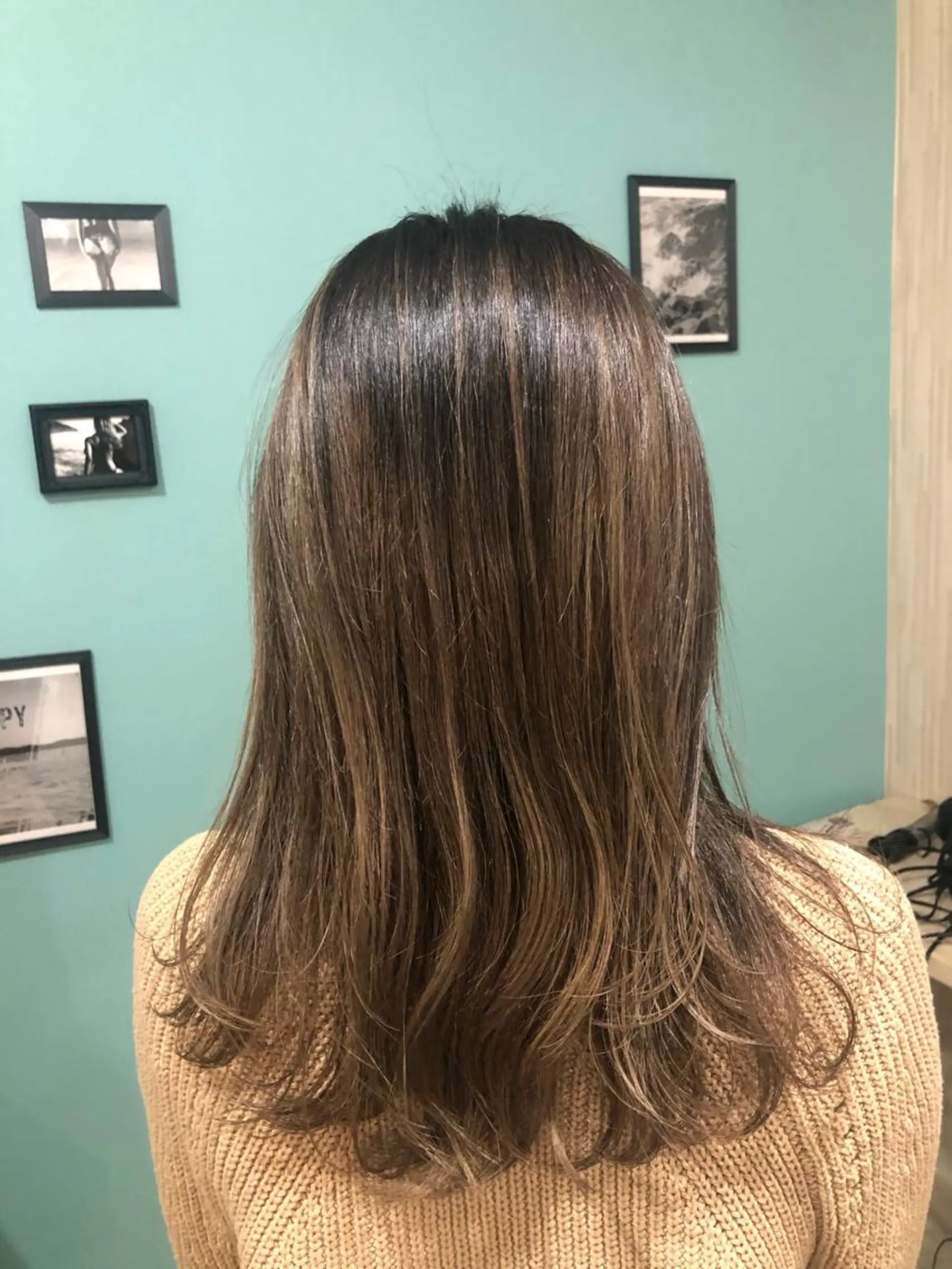 セミロング レイヤーカット ヘアカラー トリートメント Lia所属・縮毛矯正の達人 ☆ 松本のヘアスタイル