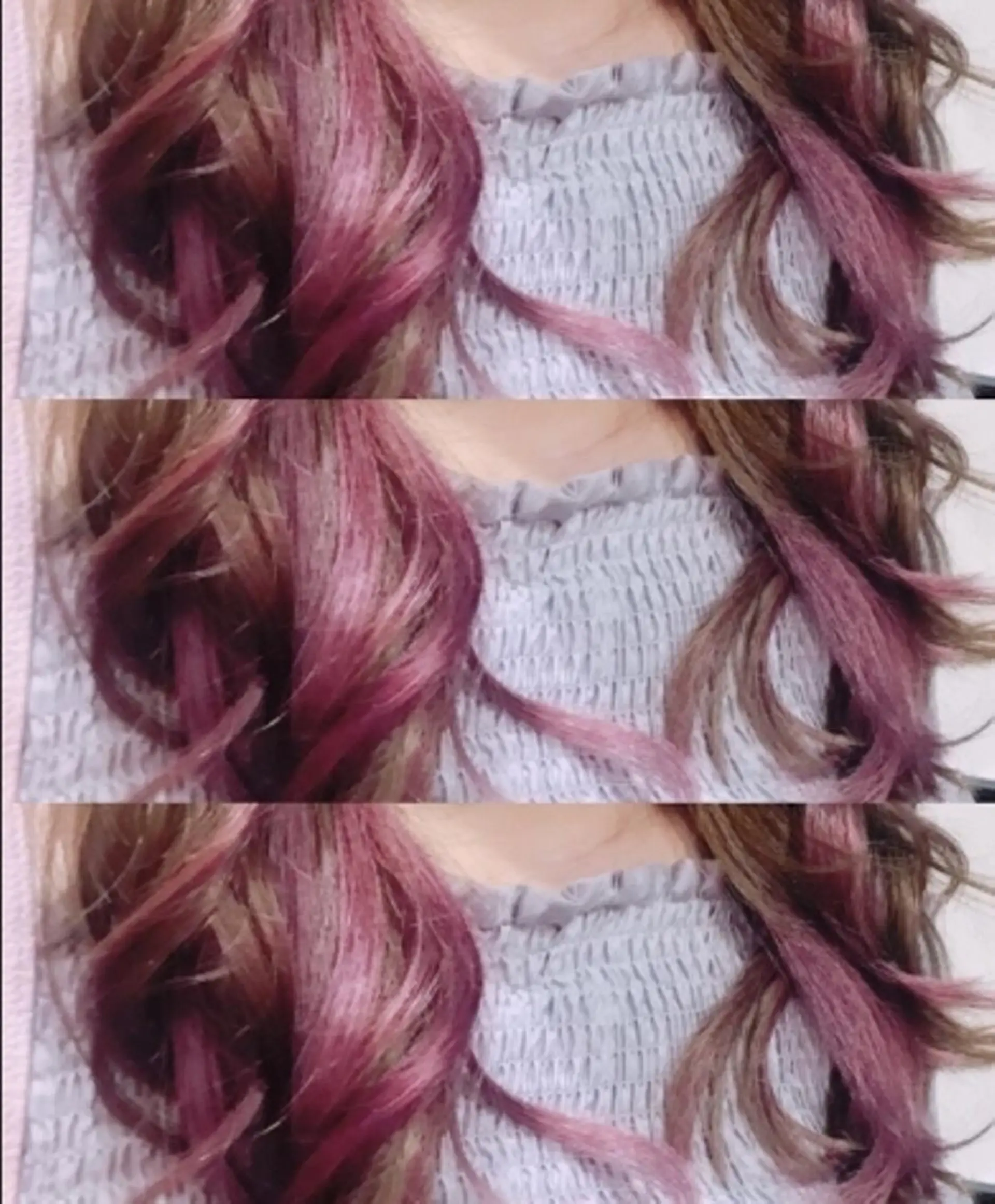 ロング カラー チビ編み込みエクステ シールEXどぅ〜すのヘアスタイル