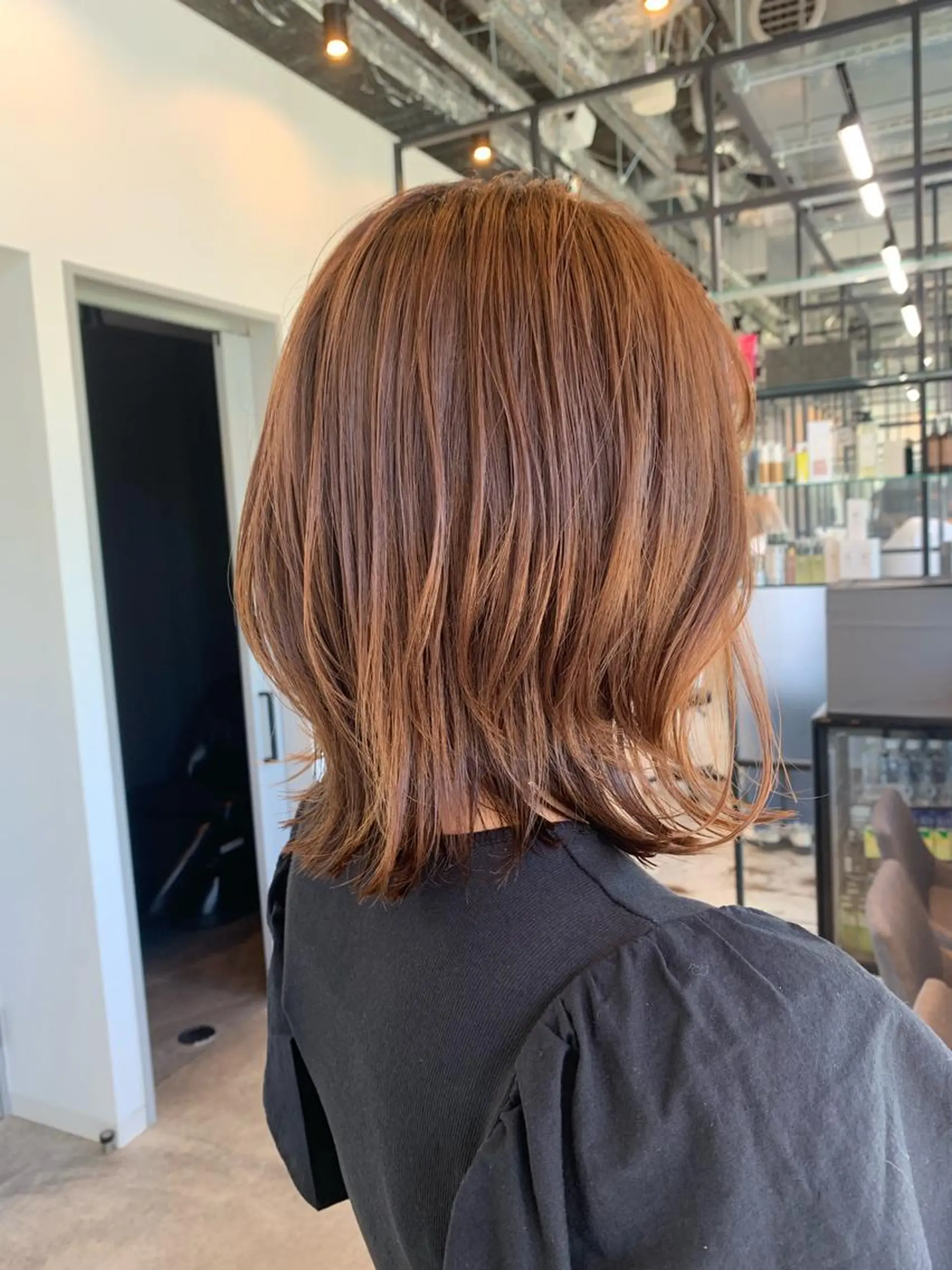 ミディアム カラー 韓国レイヤー✨ yasuko銀座のヘアスタイル