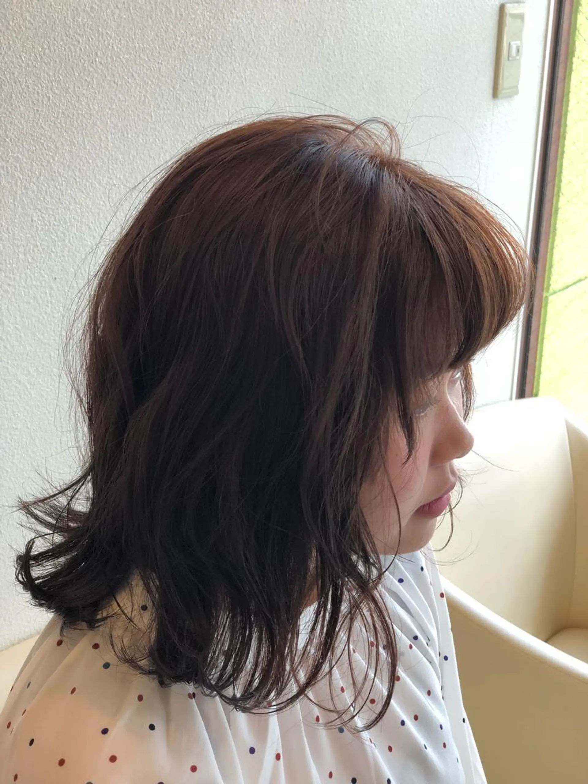 ミディアム カラー カット パーマ mai /Lita中央橋のヘアスタイル