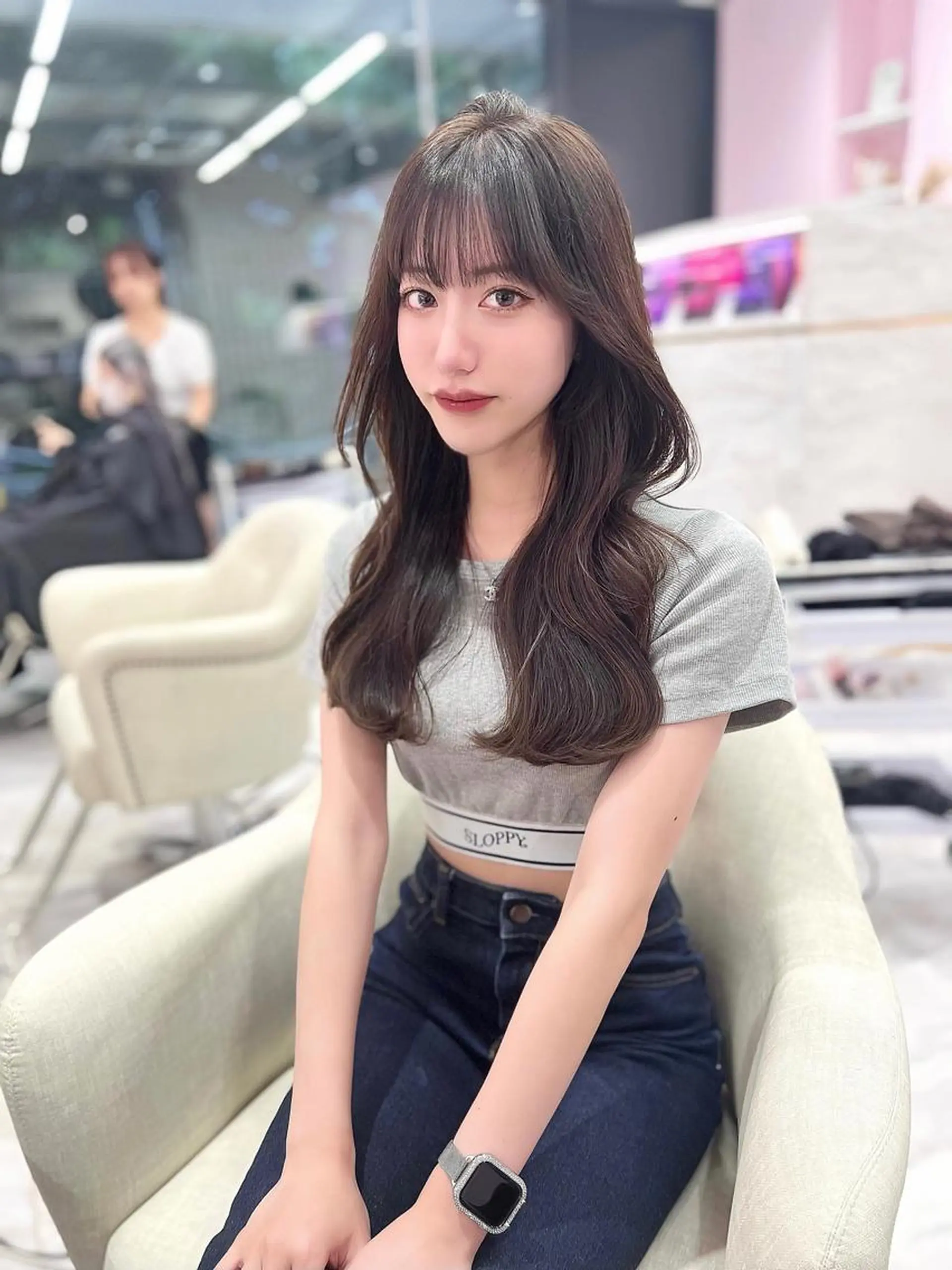 ロング カット ヘアカラー トリートメント 韓国/縮毛矯正/ カンタのヘアスタイル