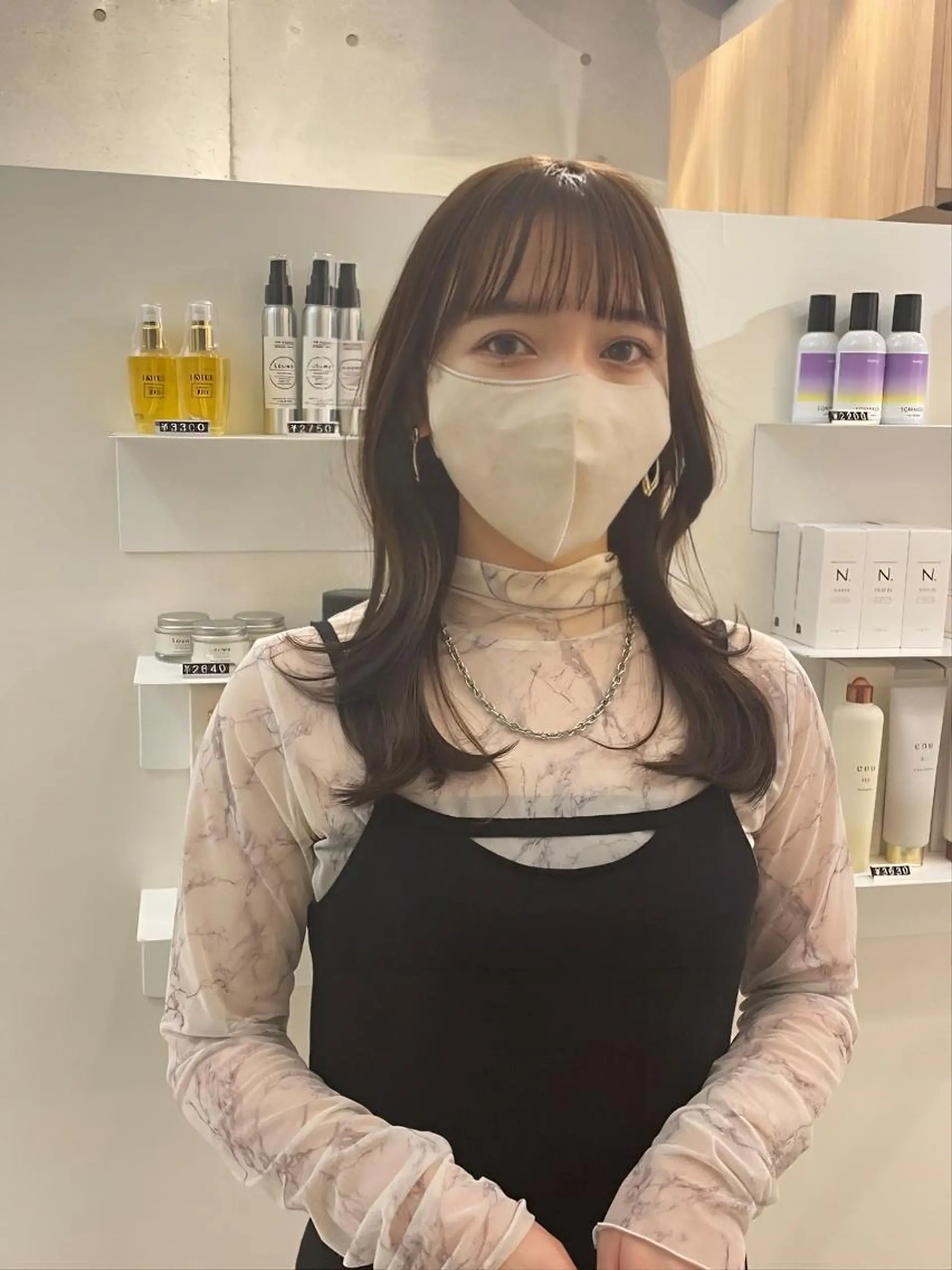 セミロング カラー レイヤーカット カット ヘアカラー トリートメント レイヤーカット🎀 kanaのヘアスタイル