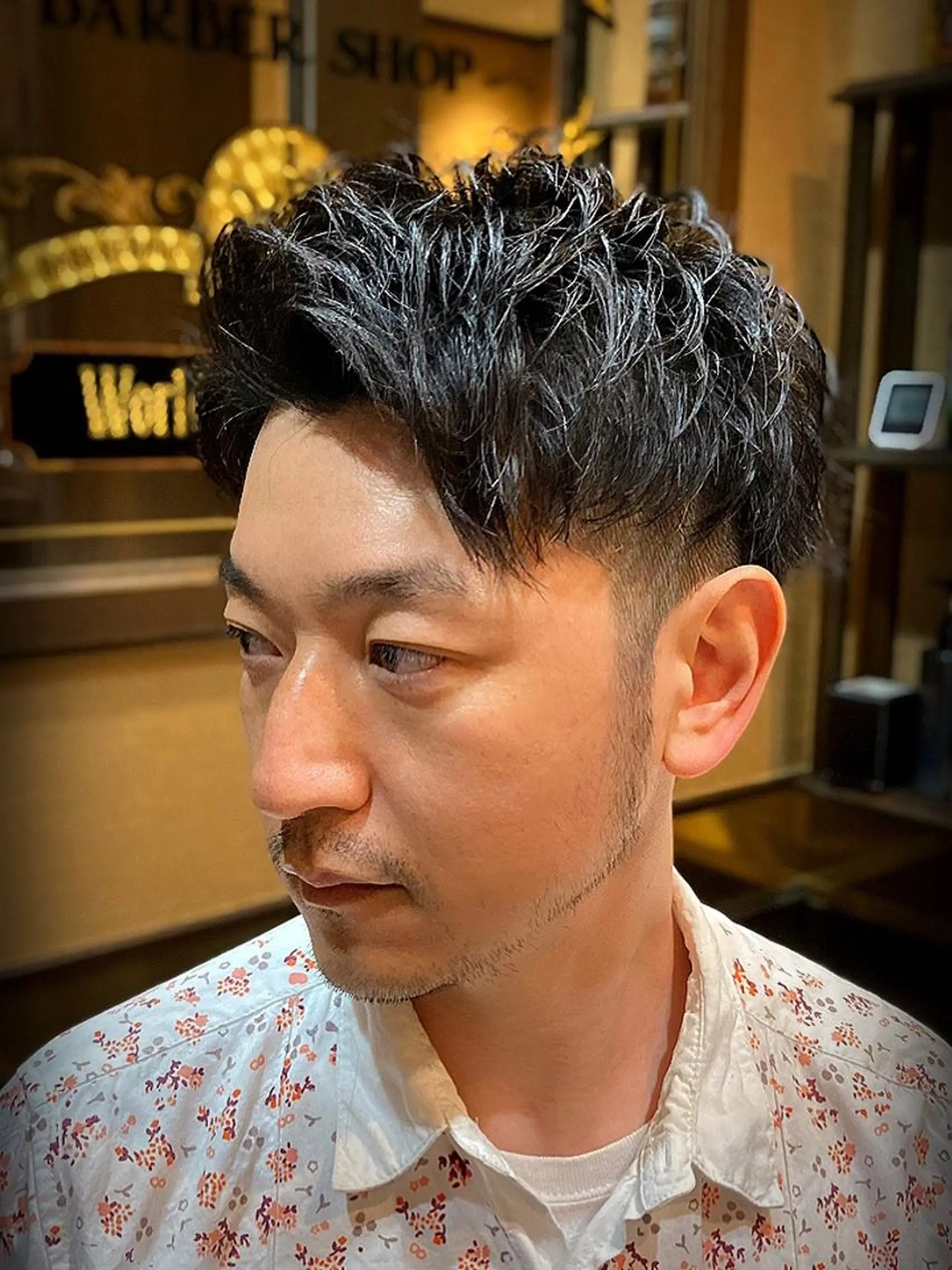 ショート パーマ メンズ メンズパーマ ショートヘア 店長💈山田竜太 BARBERのヘアスタイル
