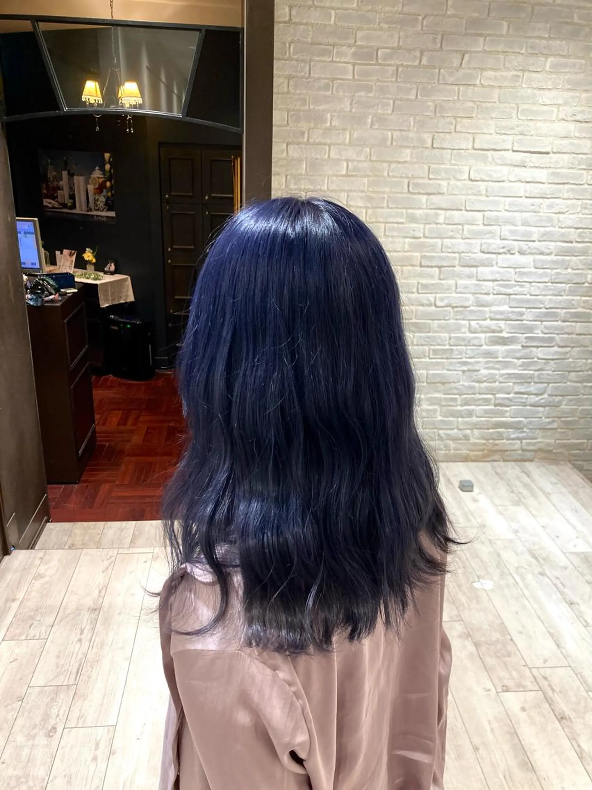 ロング カラー 曲がる縮毛矯正 LIBER 　岩名のヘアスタイル