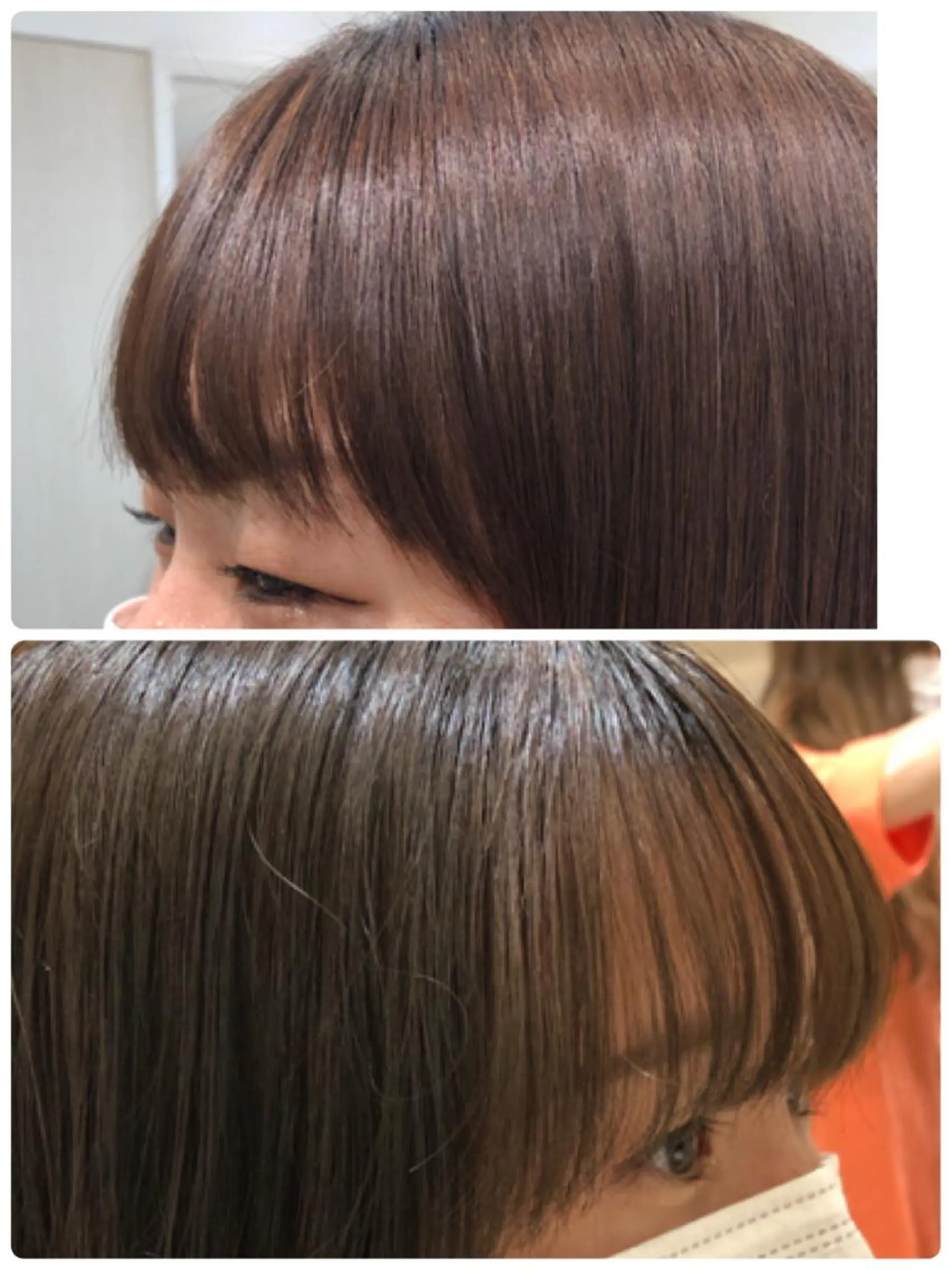 カット 縮毛矯正 カジサ ケイコのヘアスタイル