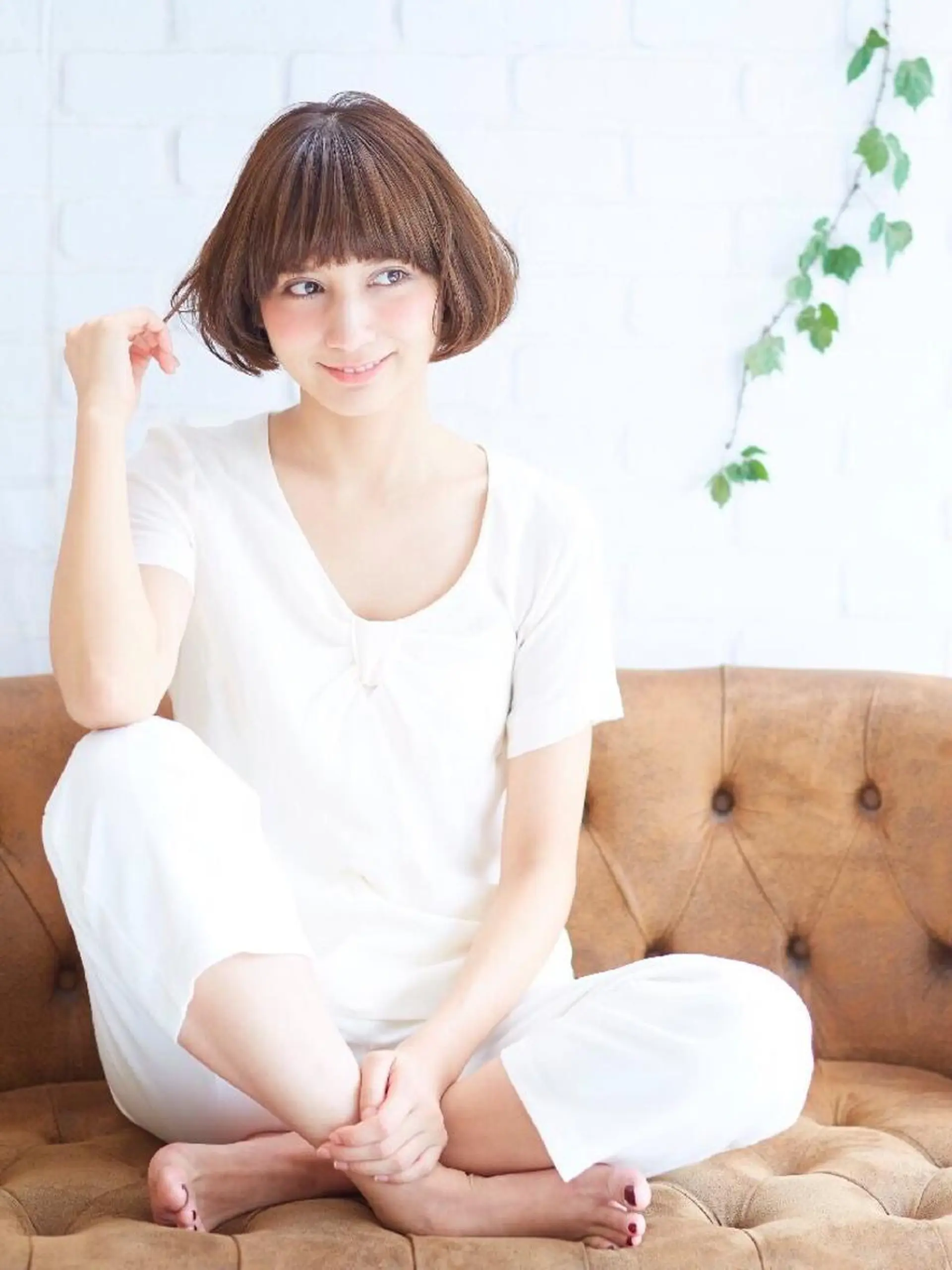 ショート カラー パーマ BEBE所属・ご新規様限定 透明感カラーKANAのヘアスタイル