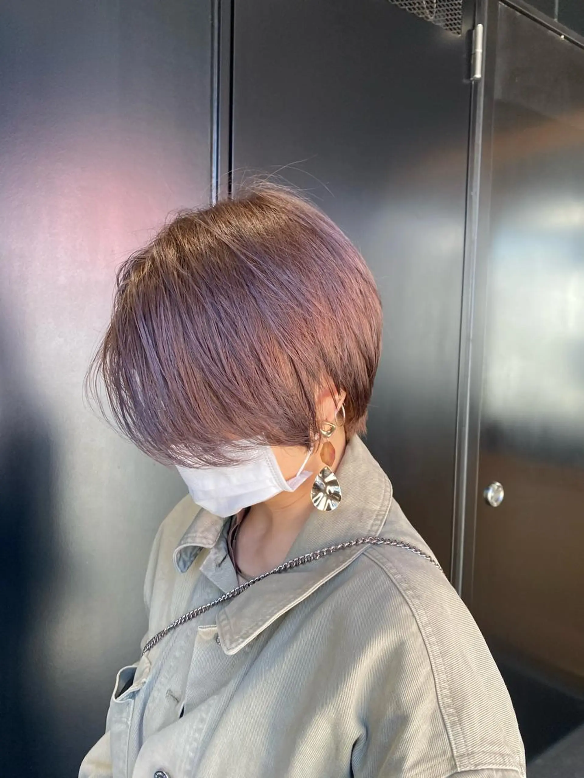 ショート カラー パーマ ヘアアレンジ re naのヘアスタイル
