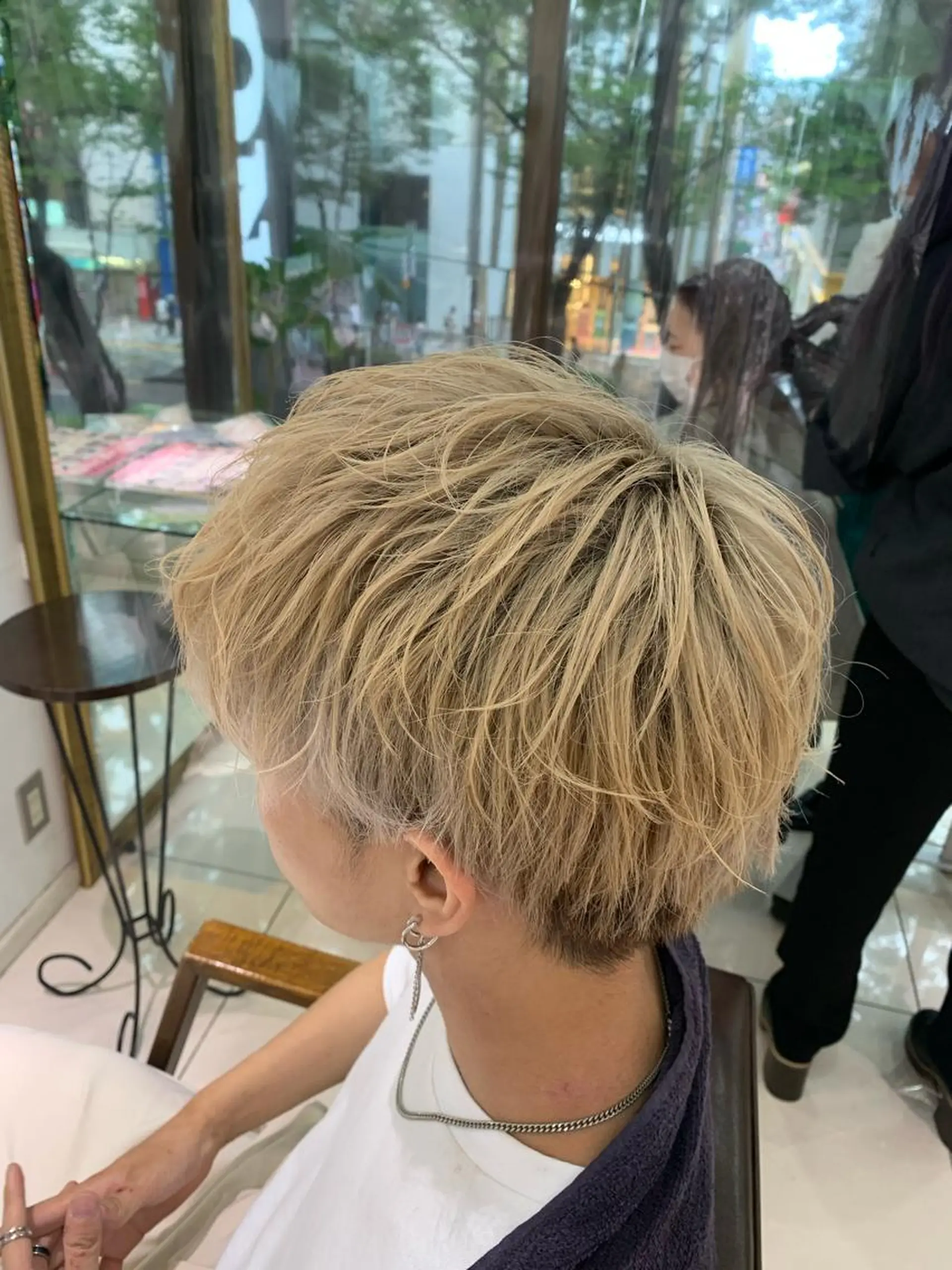 ショート メンズ マッシュ 刈り上げ ハイトーン職人 ♡中島凱人のヘアスタイル