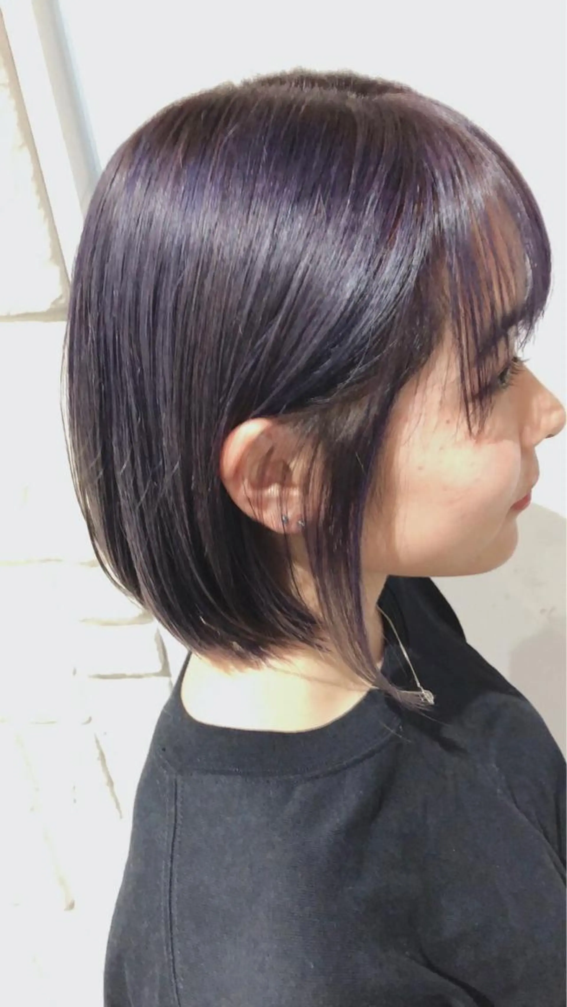 ショート カラー ブリーチ パープルカラー 卒業式のヘアスタイル 川合 勇気のヘアスタイル