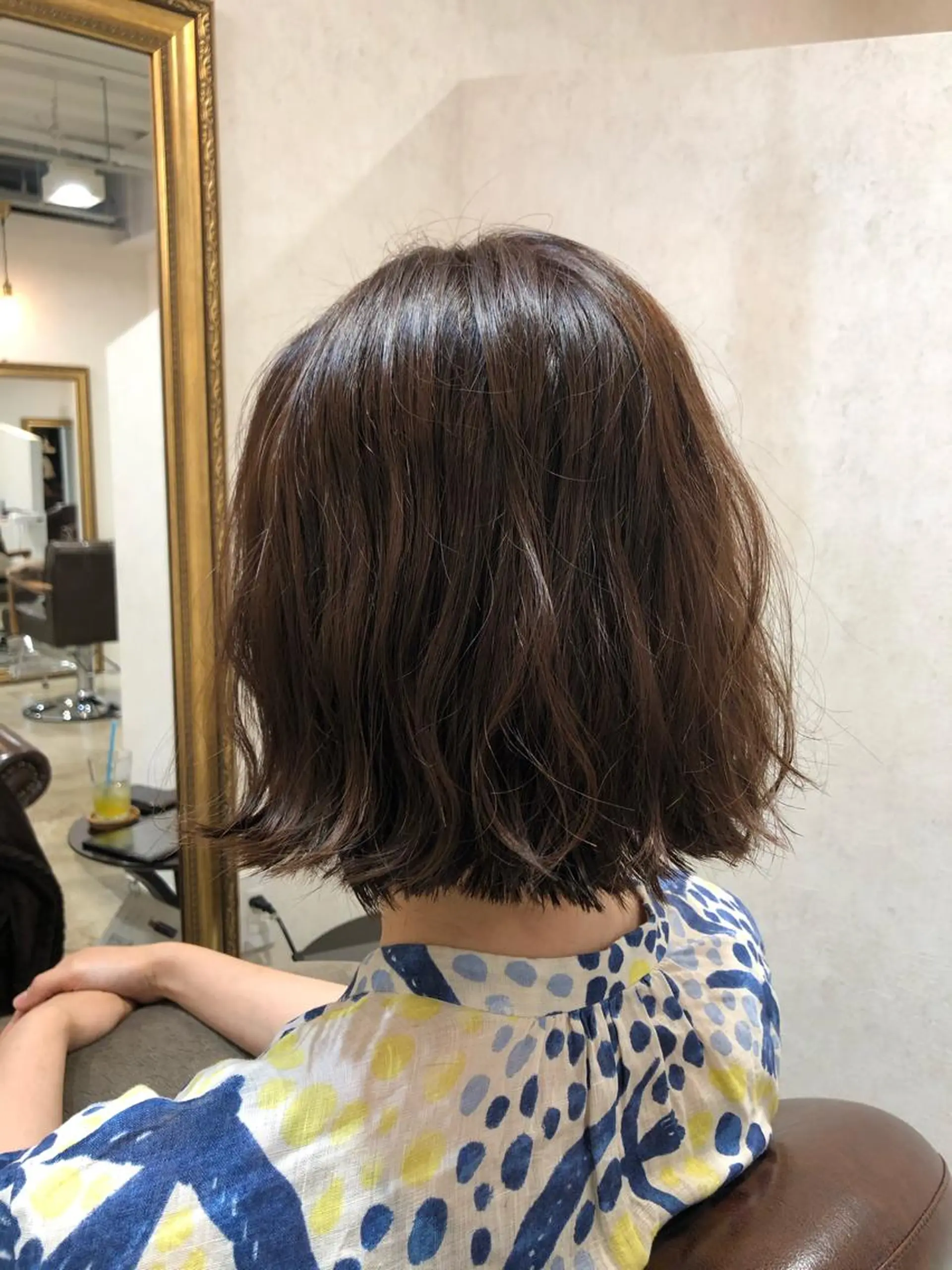 ミディアム カット ヘアカラー Lusso店長 千崎慎介のヘアスタイル