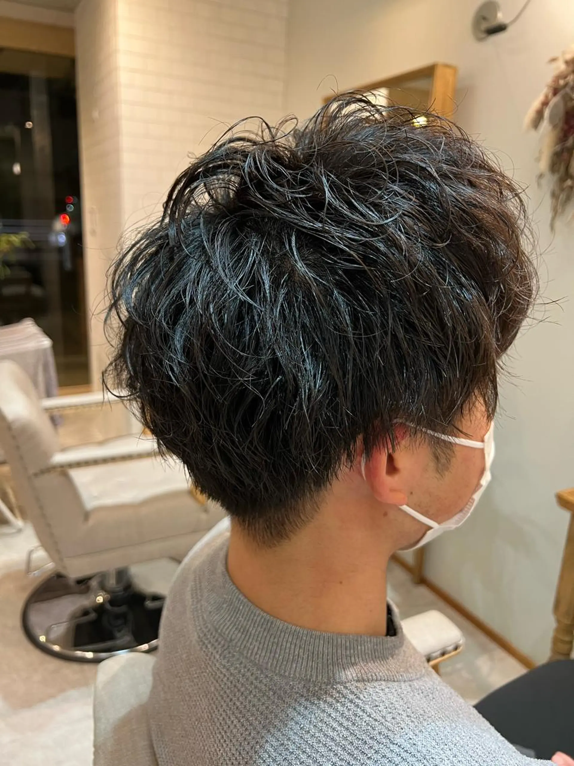 パーマ メンズ ぱつボブ/ ショート/YUKIのヘアスタイル