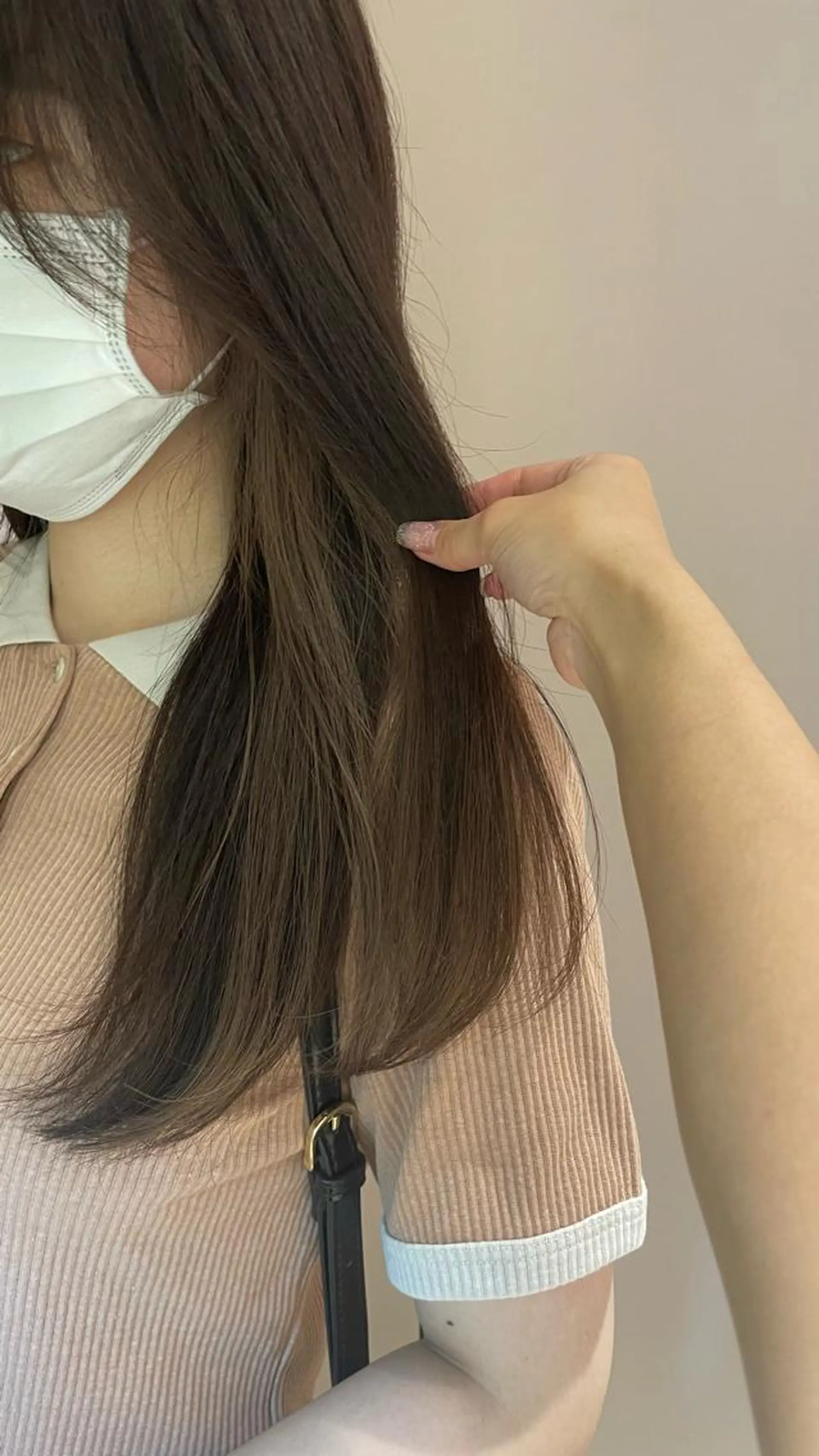 ロング ラベンダーベージュ 髪質改善 ヘアカラー トリートメント ヘッドスパ マホ/日吉/髪質改善 /レイヤー/ガーリーのヘアスタイル