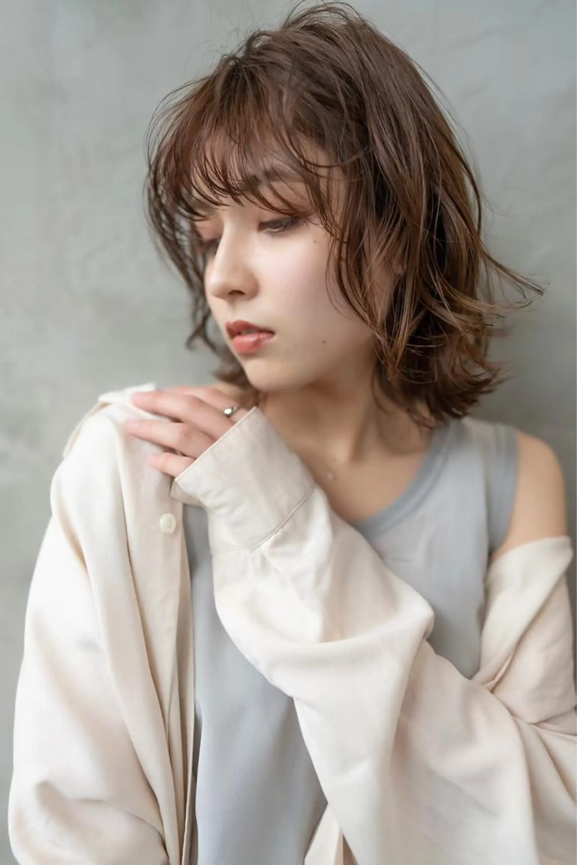 ミディアム カラー Anthurium 吹田💐のヘアスタイル