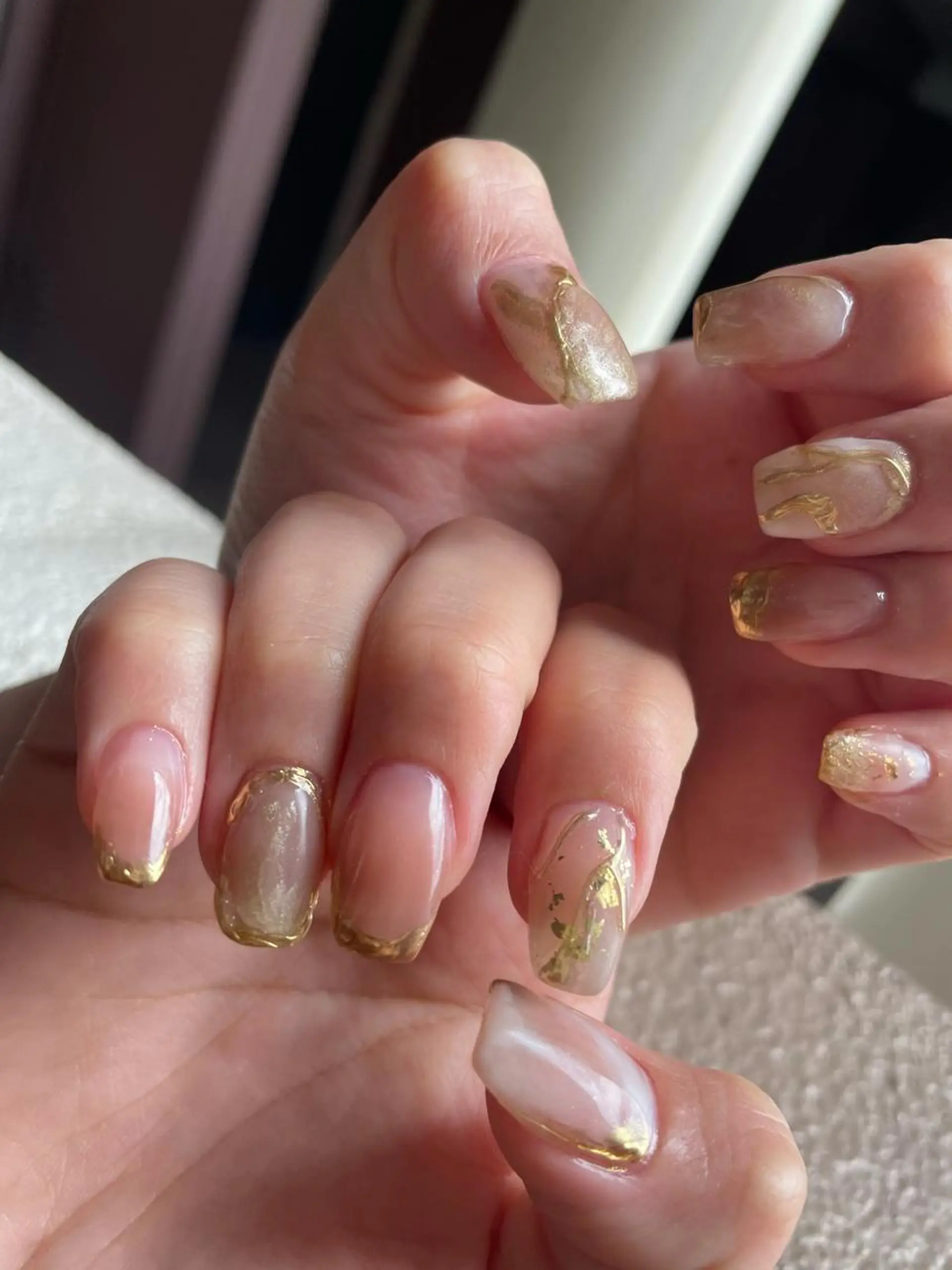 ネイル 持ち込み ニュアンスネイル 奥園 良恵のネイルデザイン