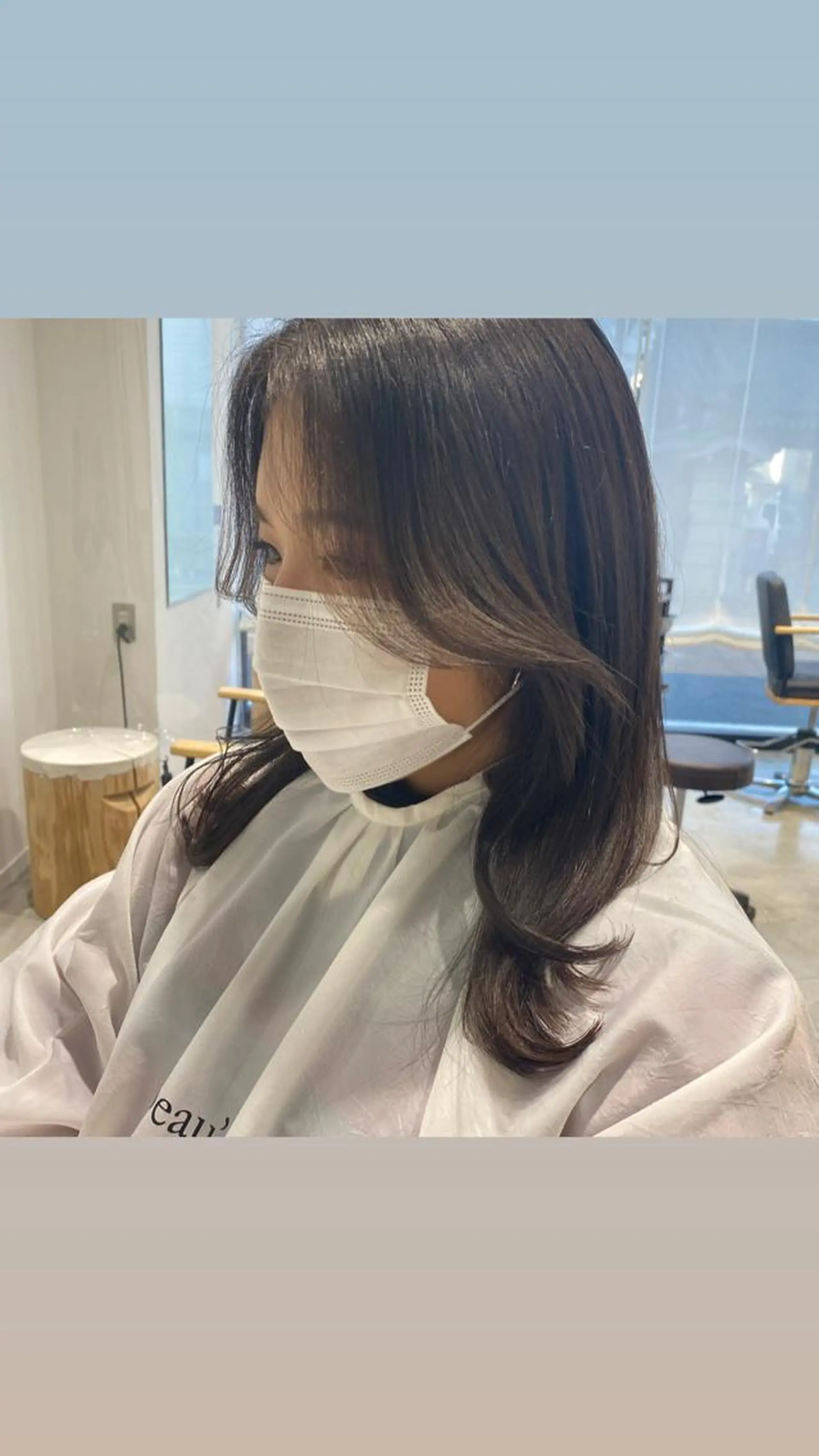 ミディアム くびれヘア 顔周りカット カット ヘアカラー トリートメント 艶カラー/韓国風ヘア 🩵shioneのヘアスタイル