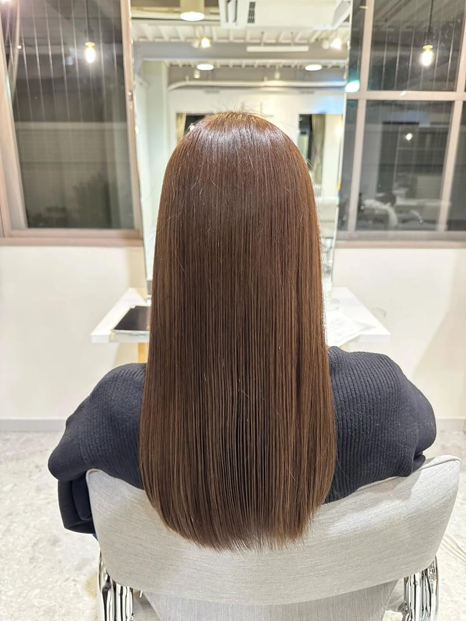 ロング カラー ブラウンカラー マロンブラウン 馬渕 拓海のヘアスタイル