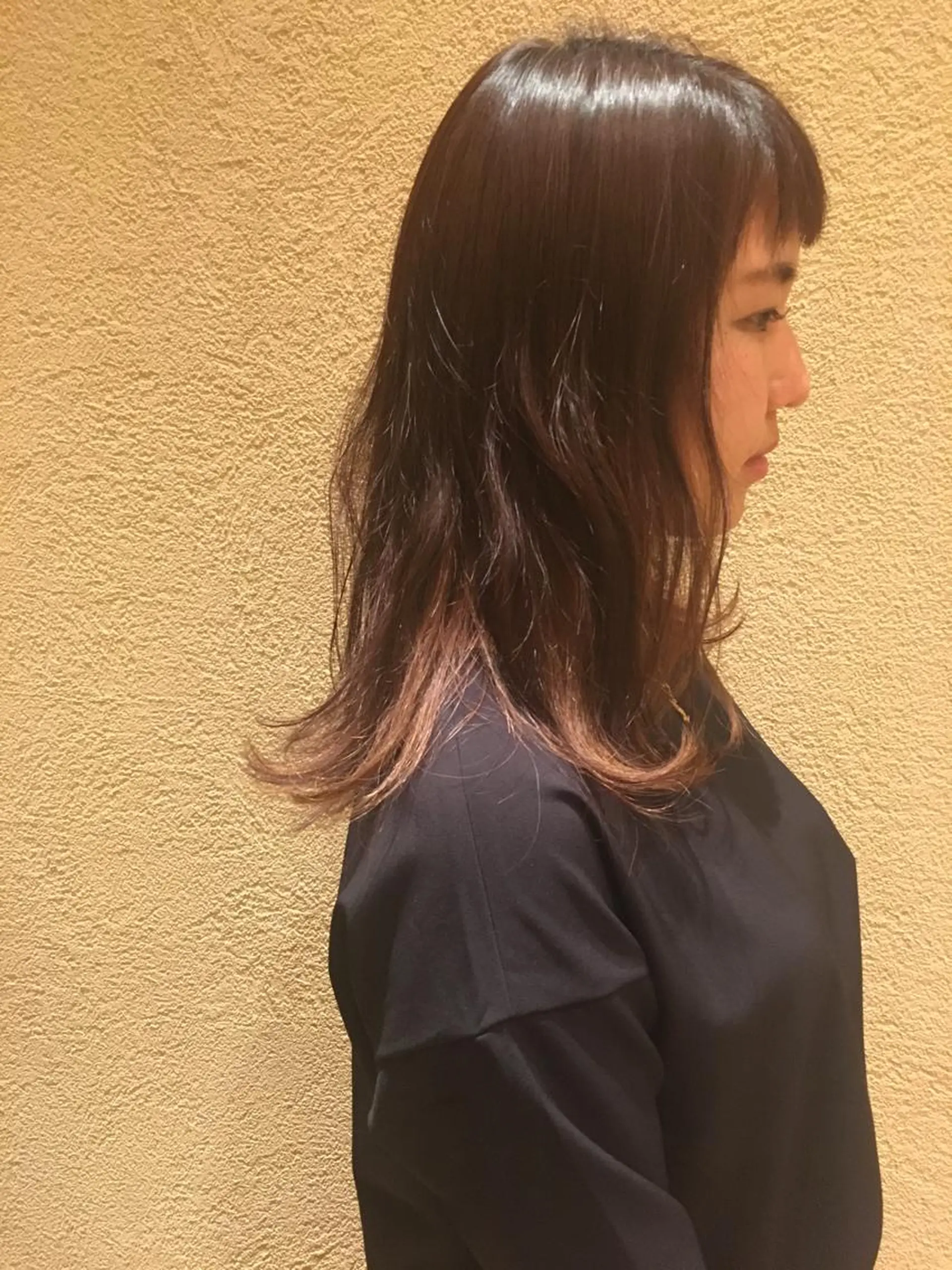 ミディアム 切りっぱなしロブ tiptop目白店所属・韓国ヘアならお任せ！ 小辻李菜💕のヘアスタイル