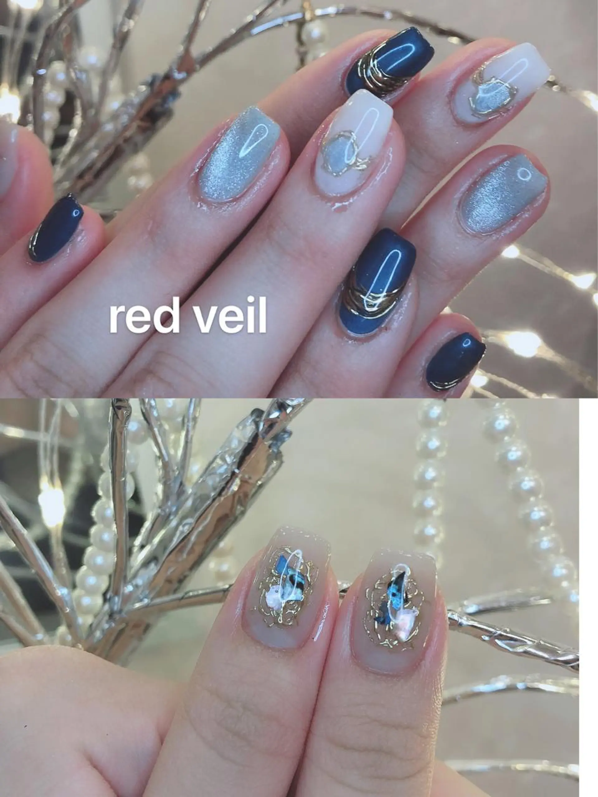 ミディアム ネイル ハンドネイル 長さ出し専門 nynaのネイルデザイン