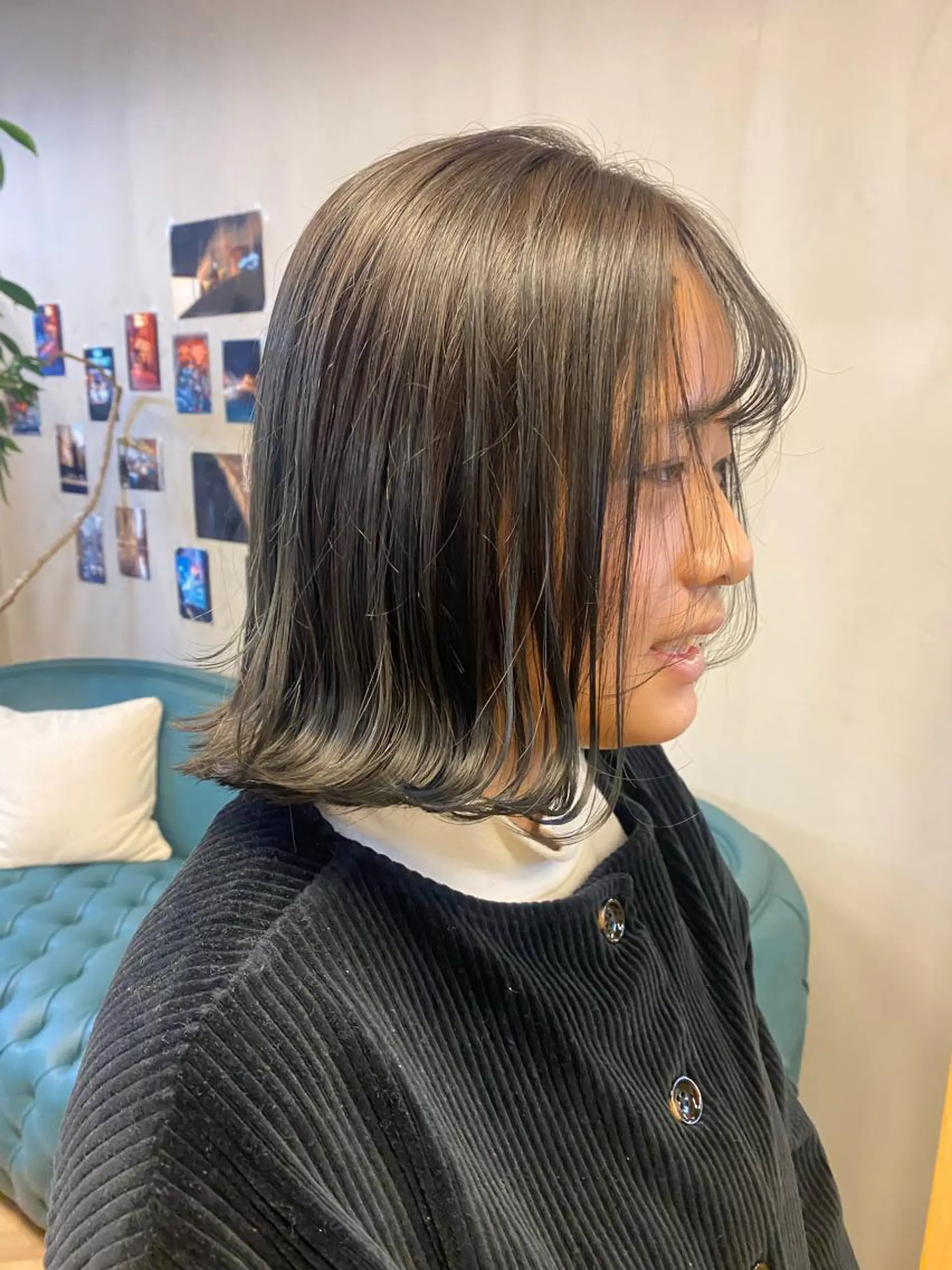 ミディアム カラー ハル🌸柔色/ ブリーチなし/艶髪のヘアスタイル