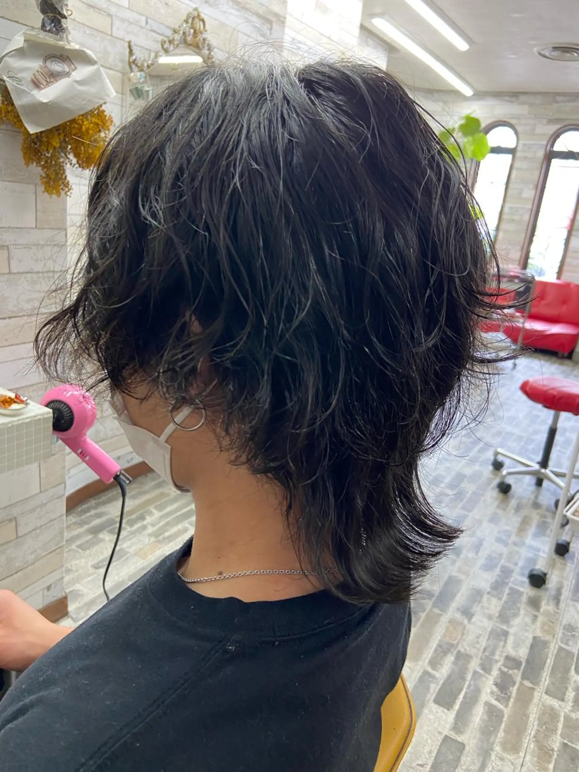 ショート メンズ メンズパーマ メンズウルフカット ウルフカット カット パーマ 大坪 拓斗のヘアスタイル
