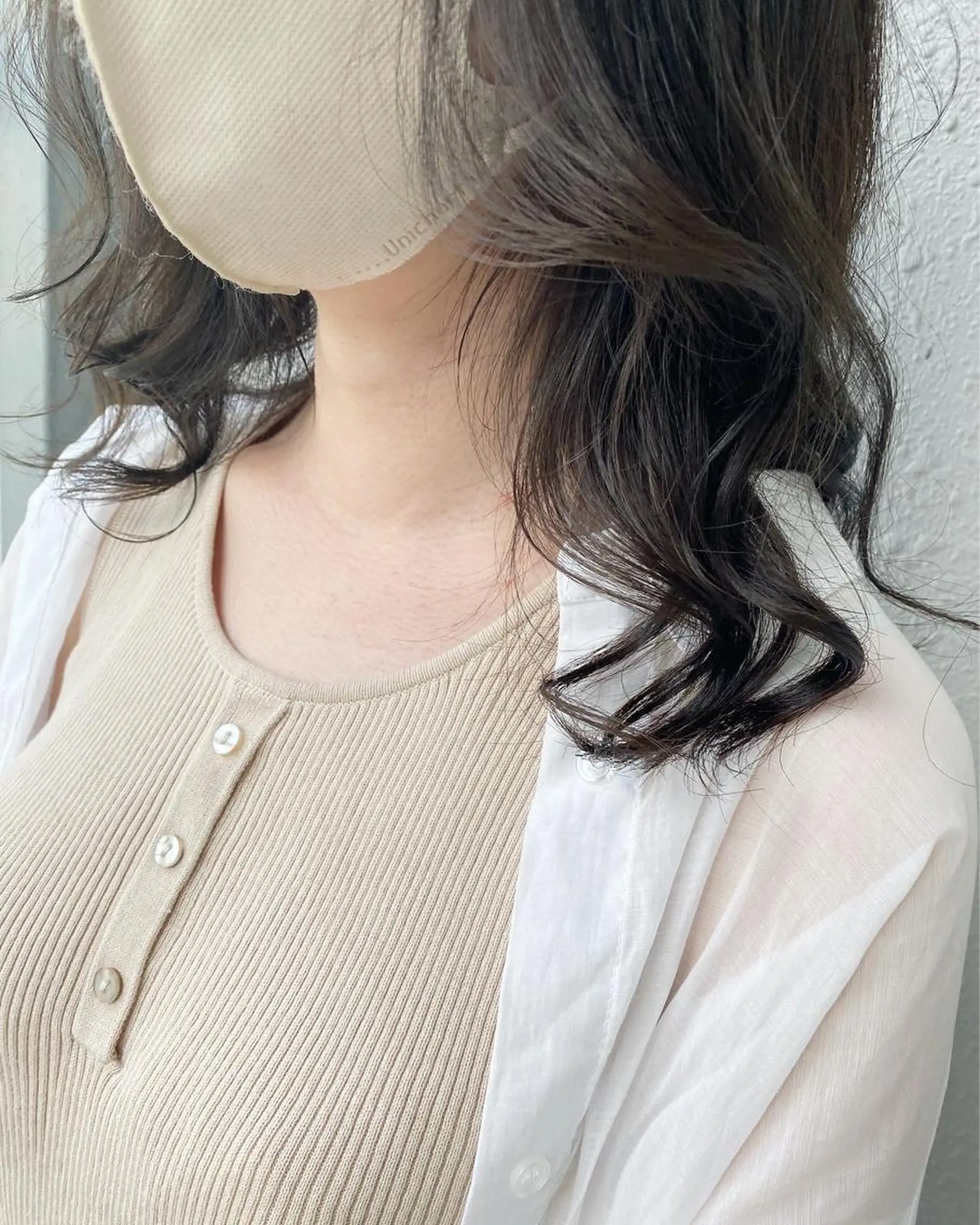 セミロング カラー 後藤紗英/髪質改善 /オリーブベージュのヘアスタイル