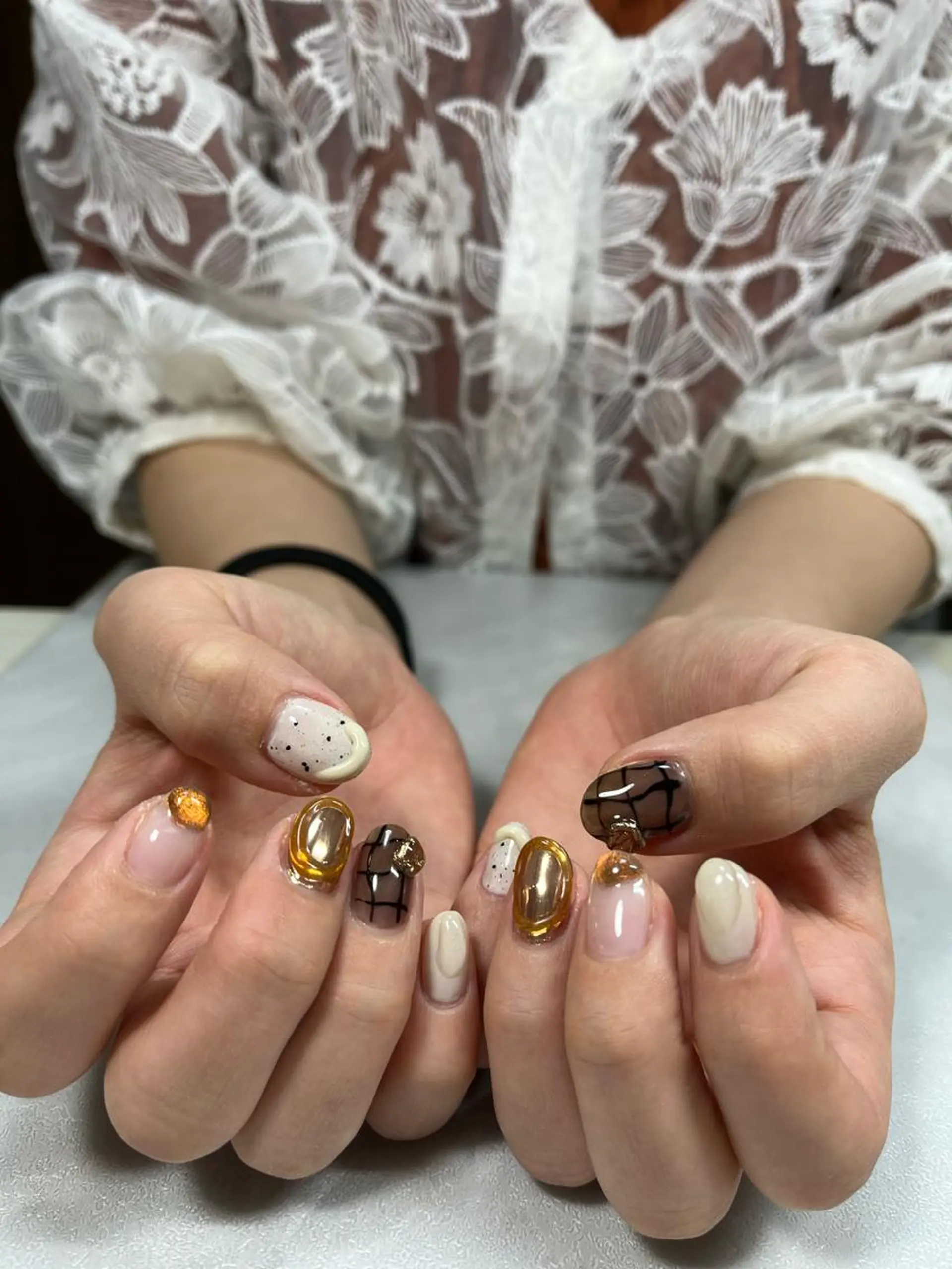 ネイル ぷっくりネイル SAKU nail 作島茜のネイルデザイン
