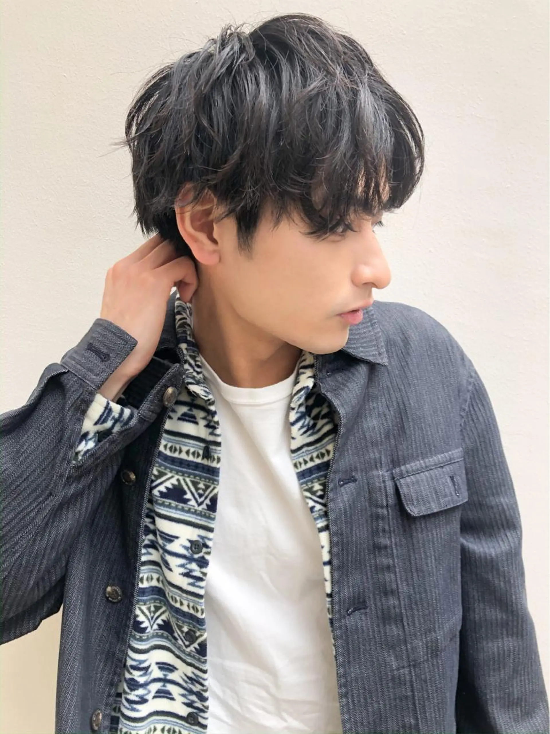 ミディアム カラー パーマ ミディアムパーマ カット ヘアカラー パーマ ヘッドスパ RUKA 美容院×ネイリストのヘアスタイル