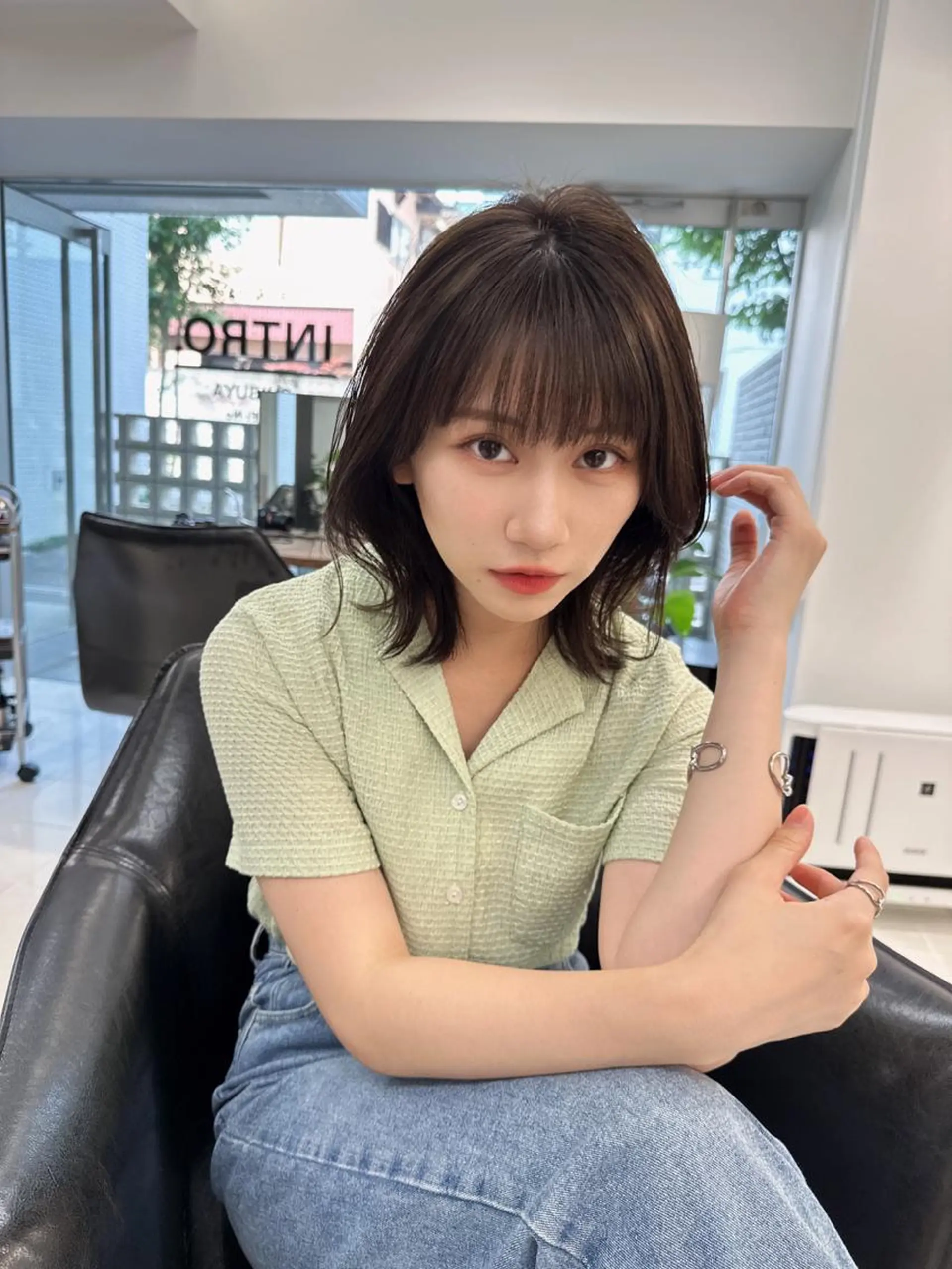 ミディアム カラー 韓国ヘア 店長NEGIのヘアスタイル