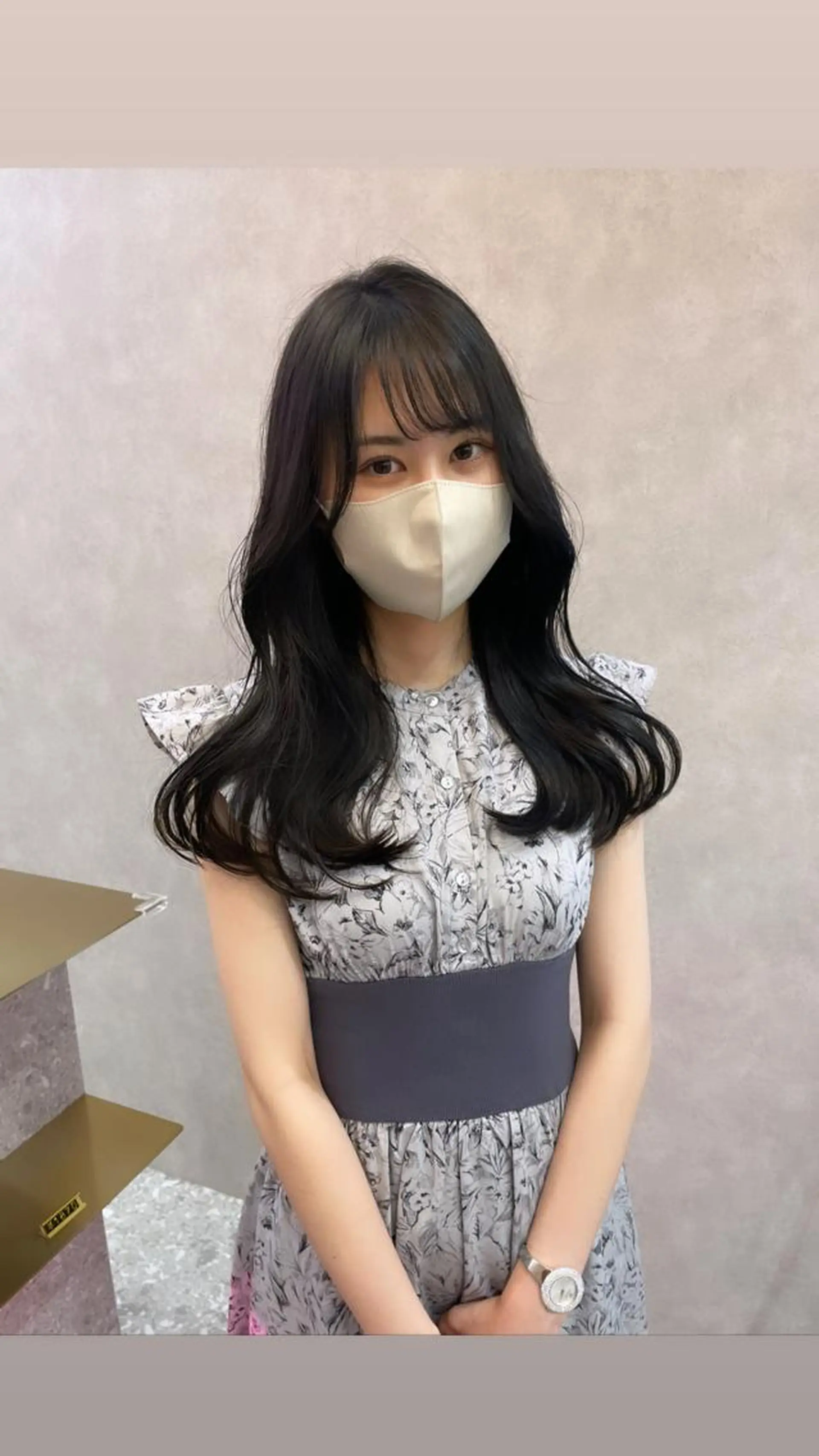 ロング rina／ベージュ ワンホン/韓国ヘアのヘアスタイル