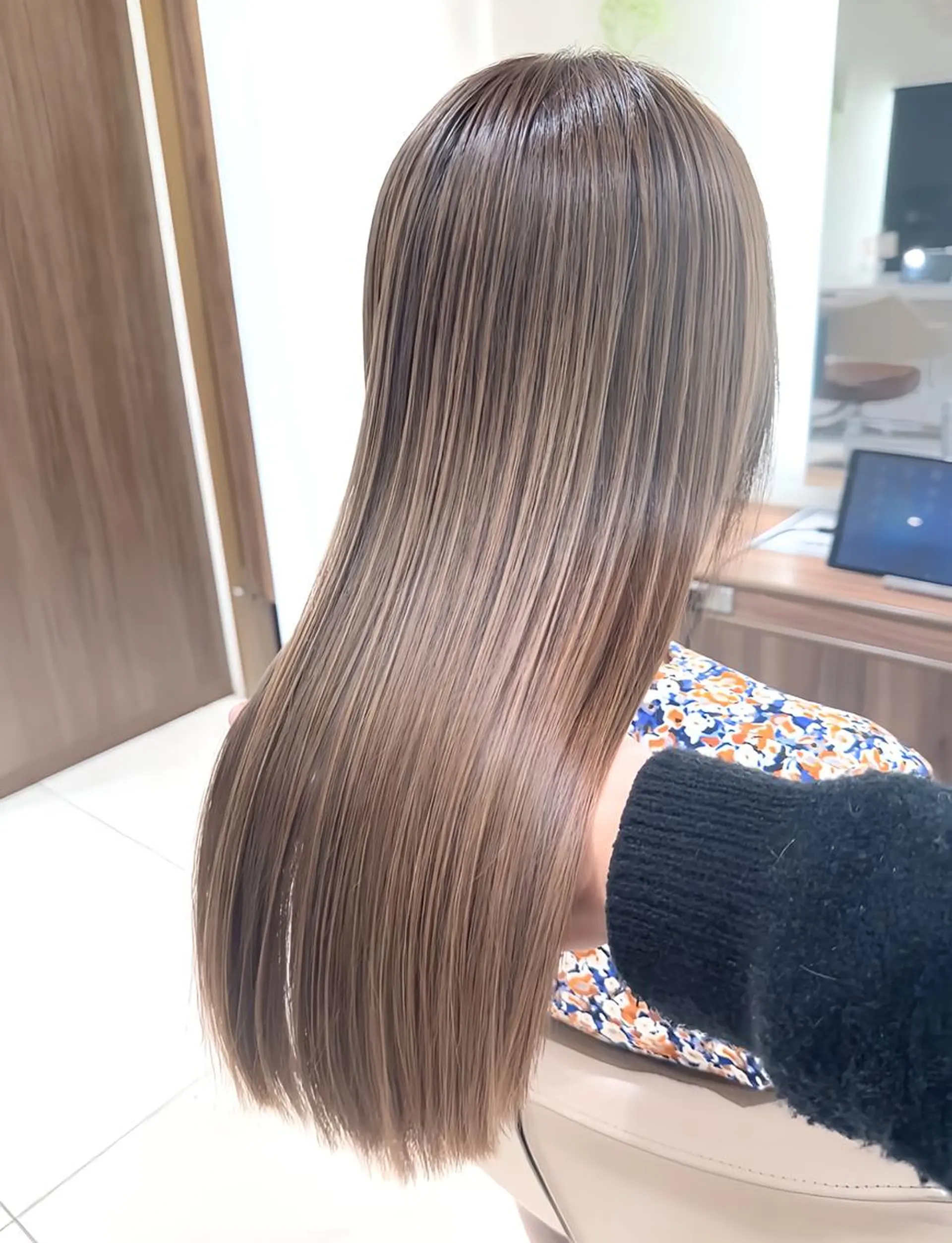 ロング カラー 髪質改善 ヘアカラー トリートメント ＡＳＨ大宮/ブリーチ 髪質改善/カラーのヘアスタイル