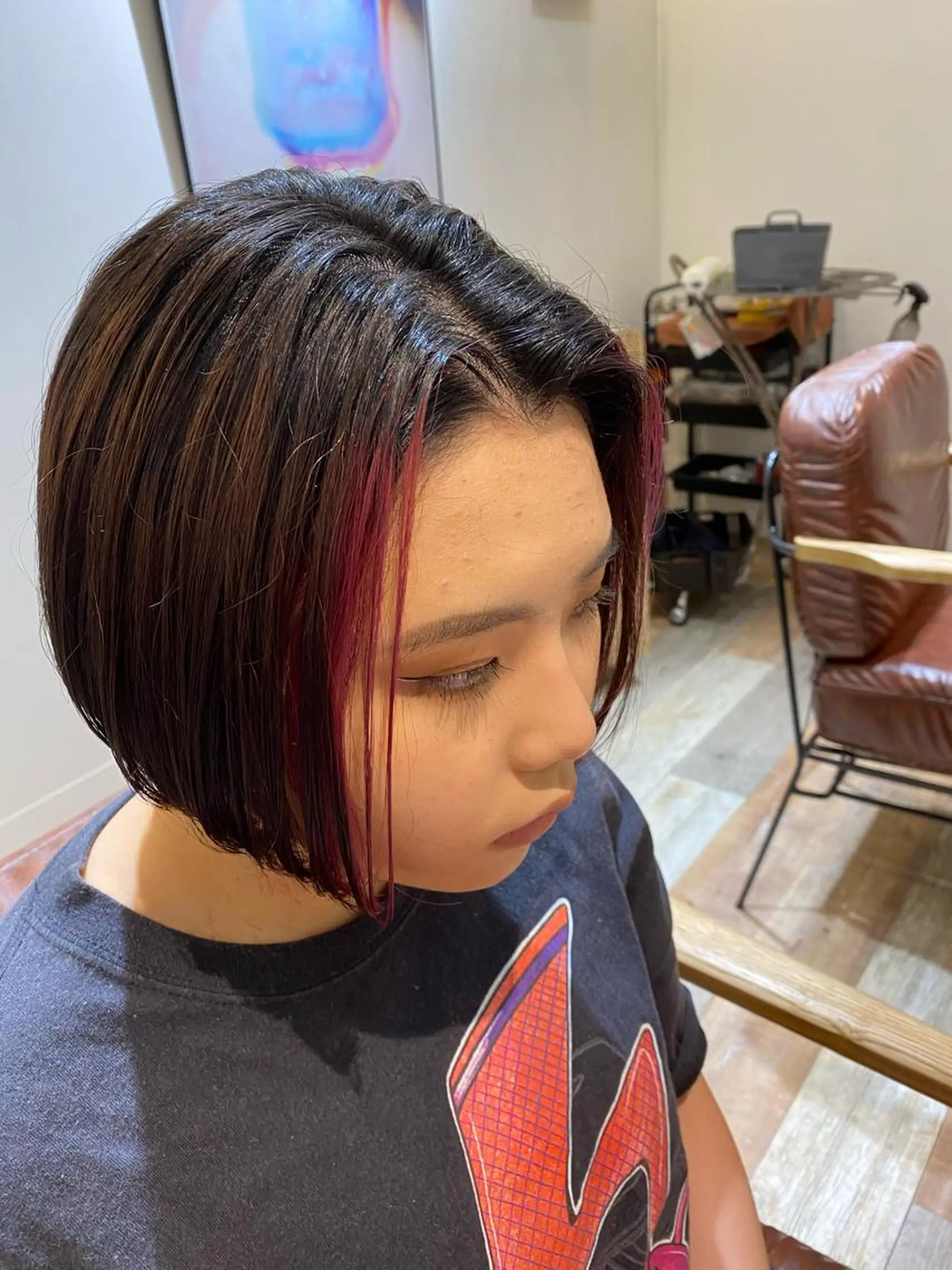 ショート カット 縮毛矯正 しもかわ かほのヘアスタイル