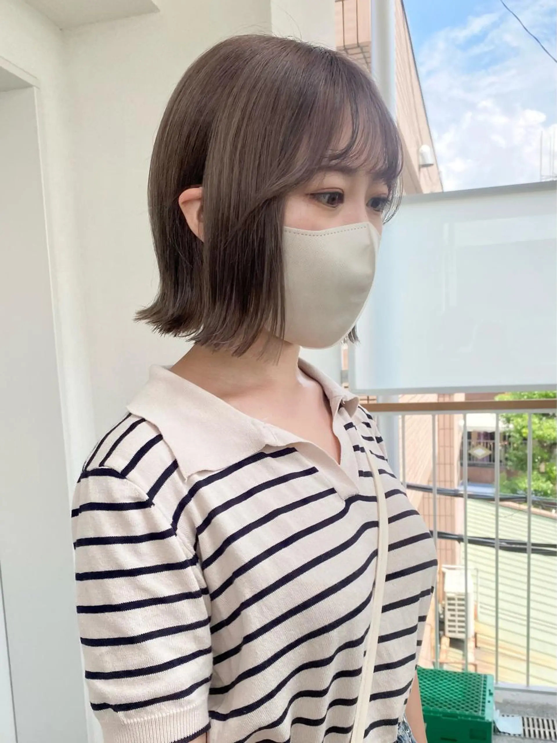 ミディアム ヘアアレンジ 🌷FUKA🌷 まろやかハイトーンのヘアスタイル