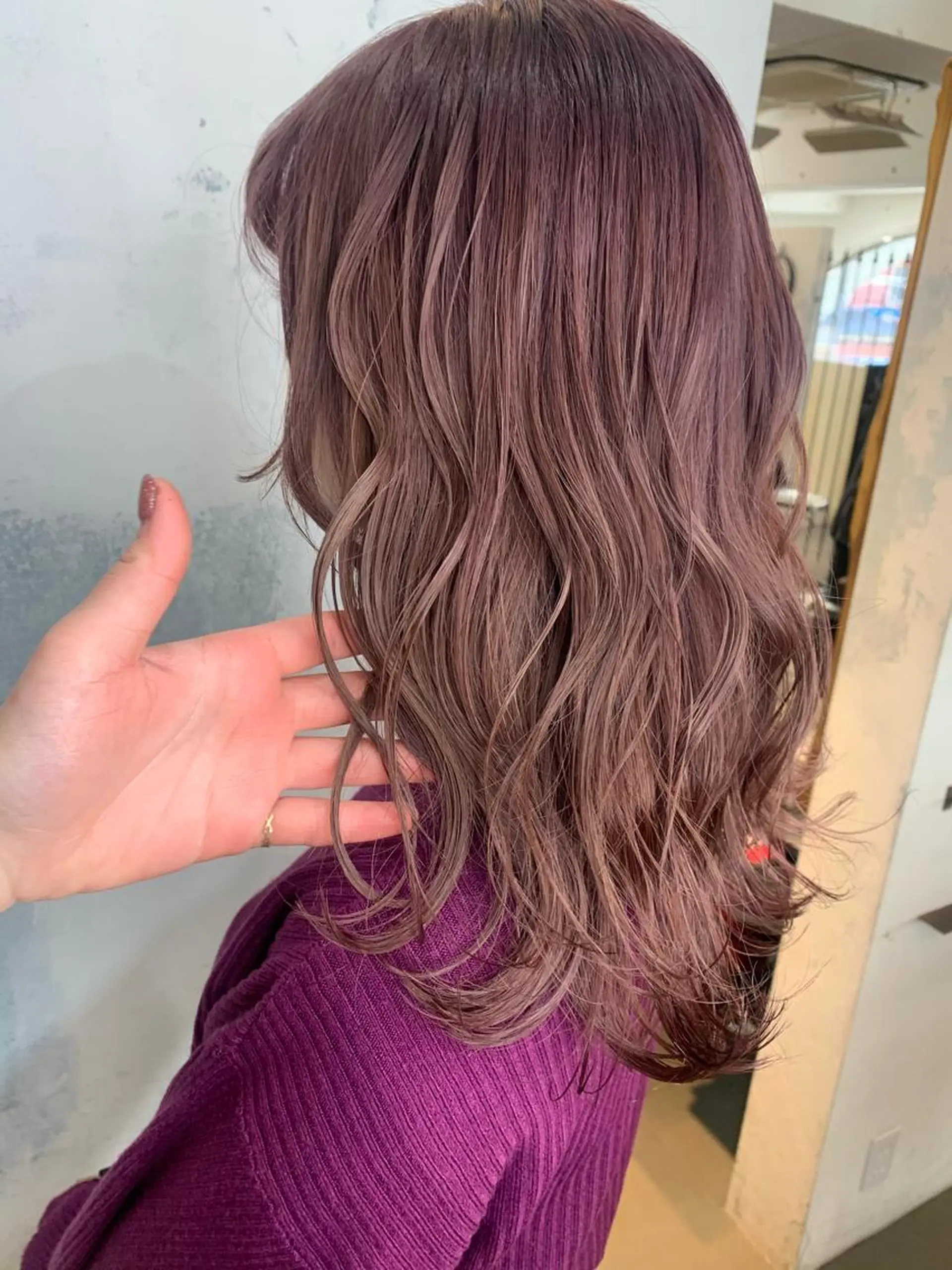 ロング カラー グラデーションカラー ピンクカラー ヘアカラー トリートメント 🍑艶髪✖️暖色系 ✨momoka🍑のヘアスタイル