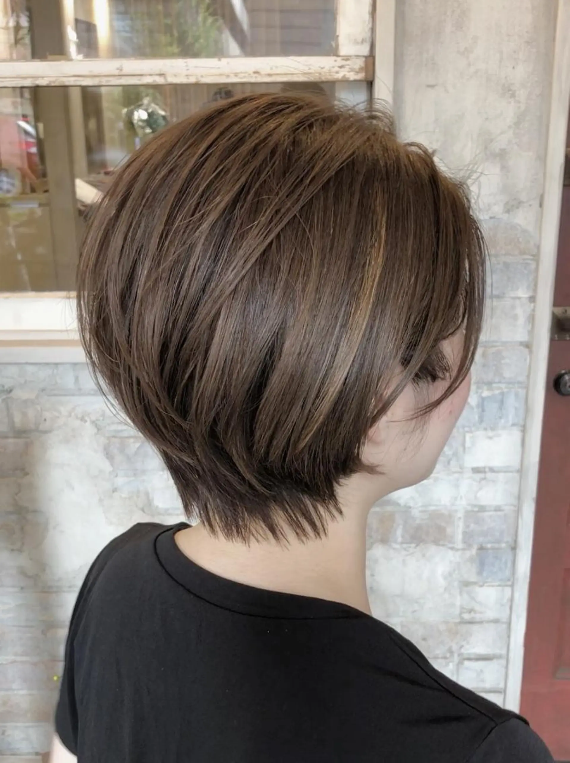 ショート カラー ショートボブ ベージュカラー ミルクティーベージュ ボブ ショートヘア カット ヘアカラー hair  salon Zöld.所属・KAIBORI ASUKAのヘアスタイル