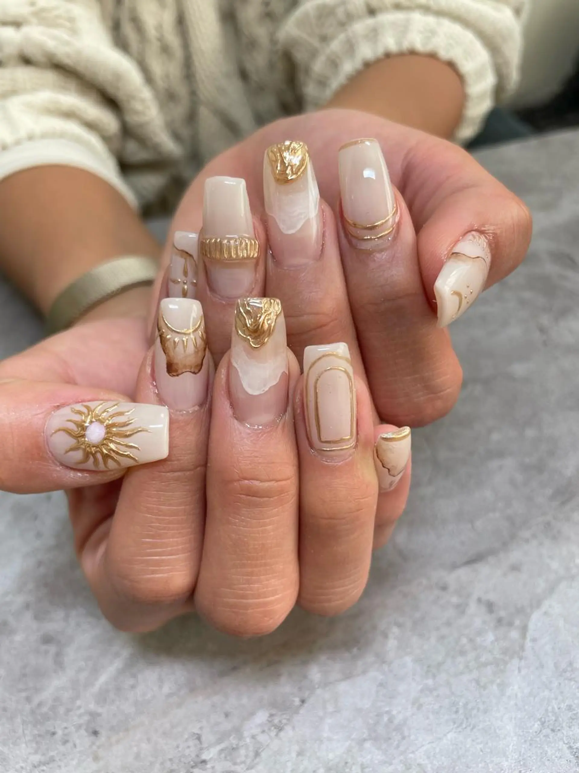 ネイル アートネイル ミラーネイル ハンドネイル Statice所属・YUNA FUKUDAのネイルデザイン