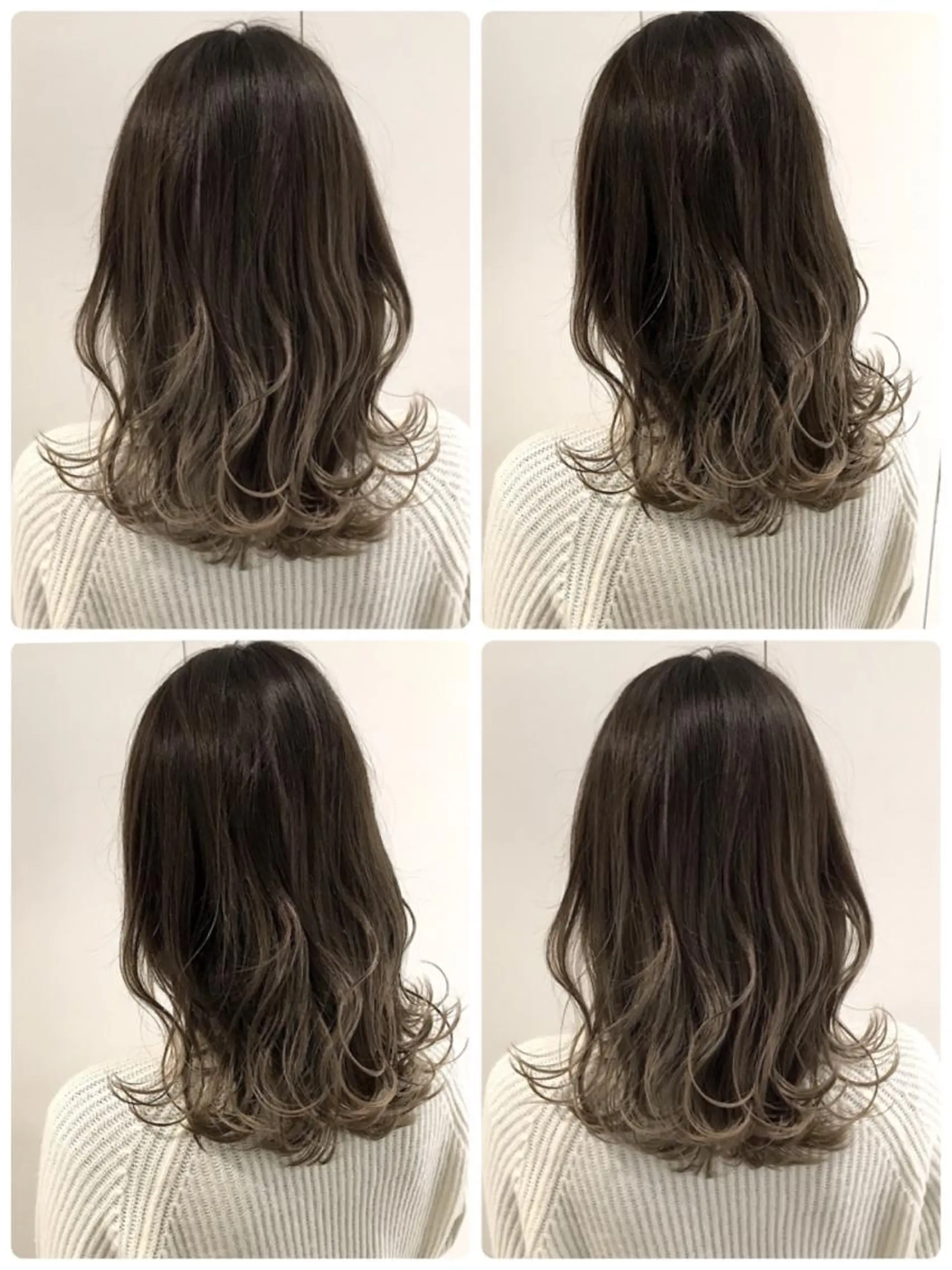 ミディアム カラー アッシュ ベージュカラー ハイトーンブリーチ 土坂　由志【京都】のヘアスタイル