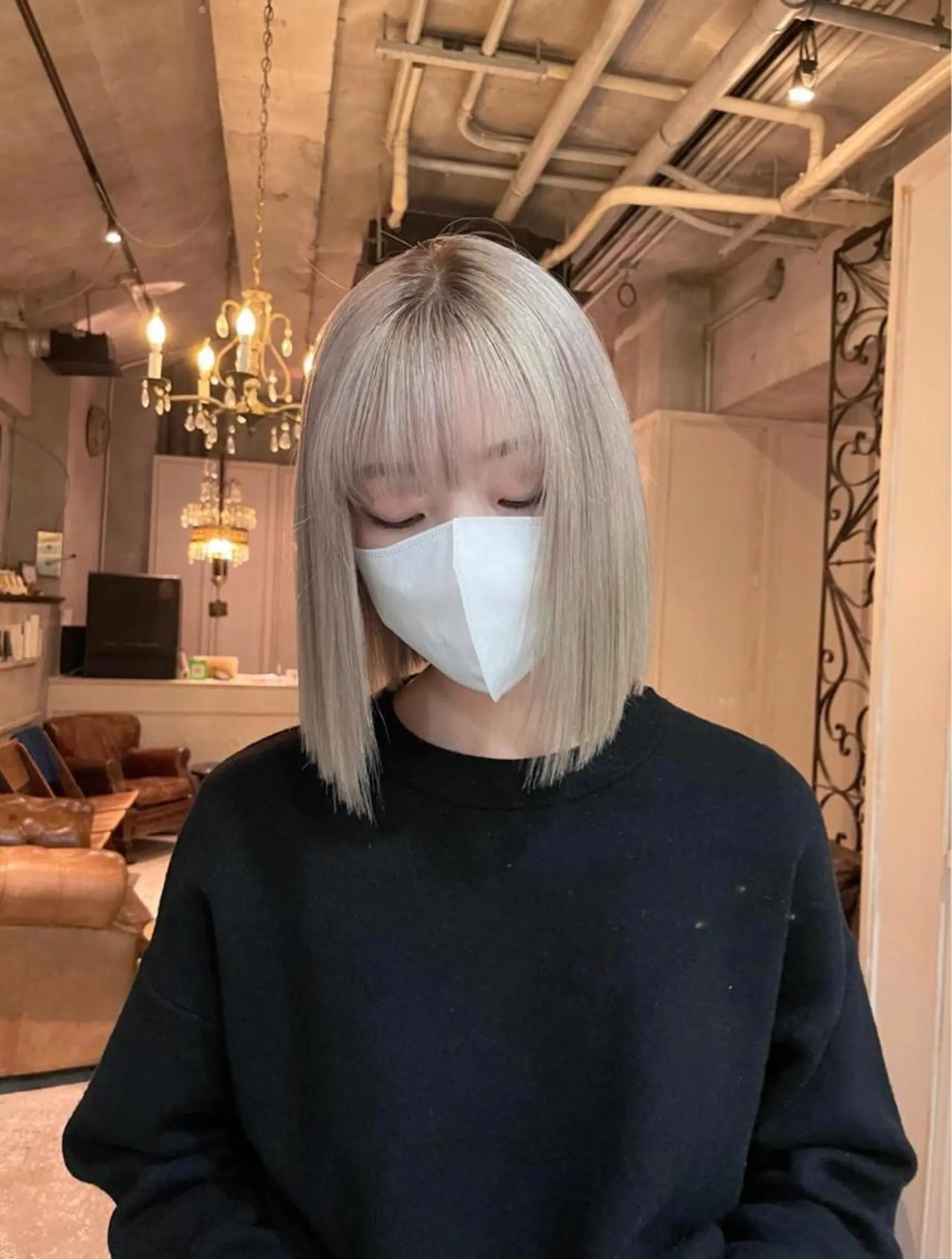 ミディアム ヘアカラー トリートメント 🔥女子ウケ🔥 メンズカットRIOのヘアスタイル