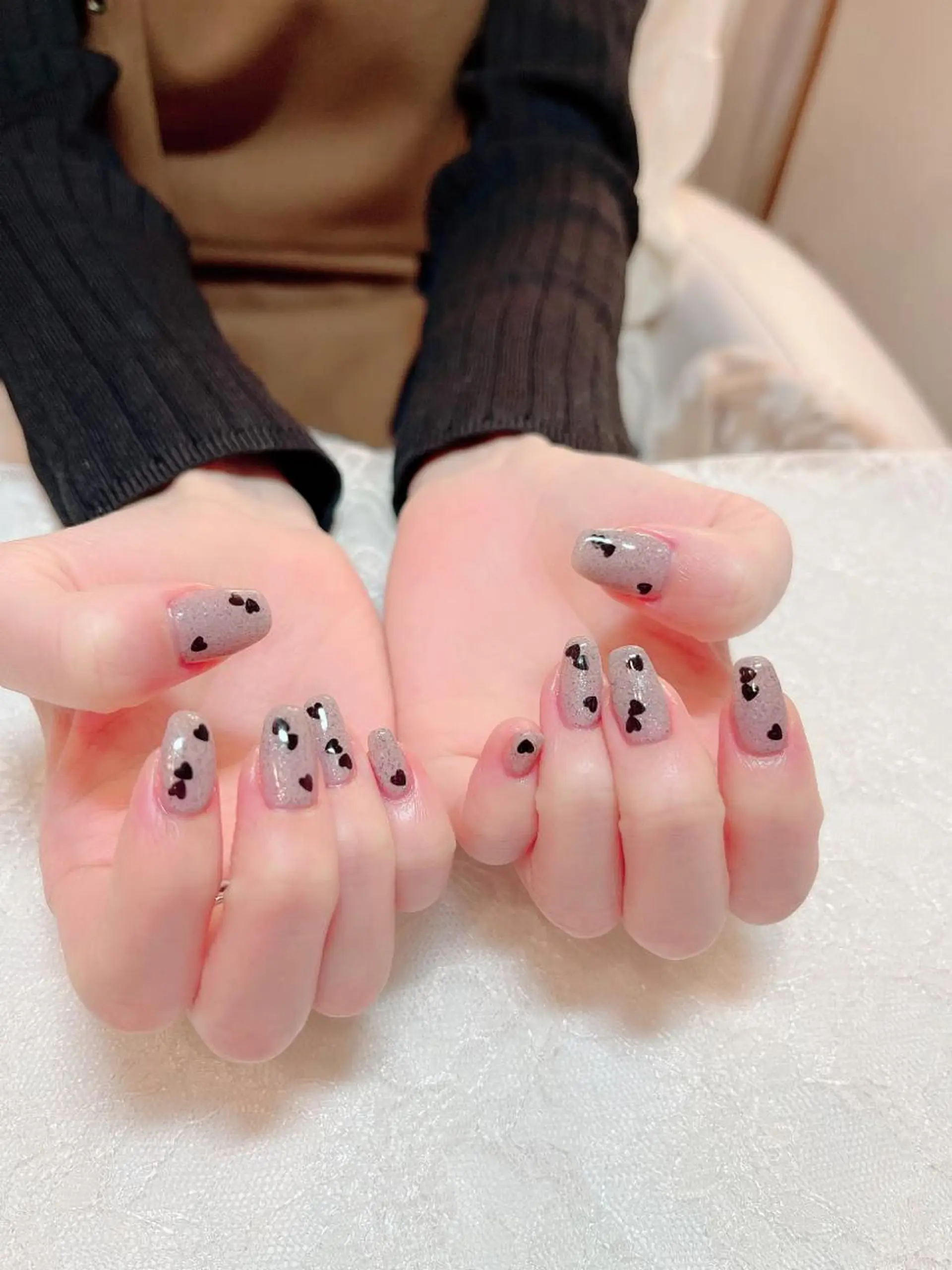 ネイル ハート ホログラムネイル ハンドネイル aoi nailのネイルデザイン