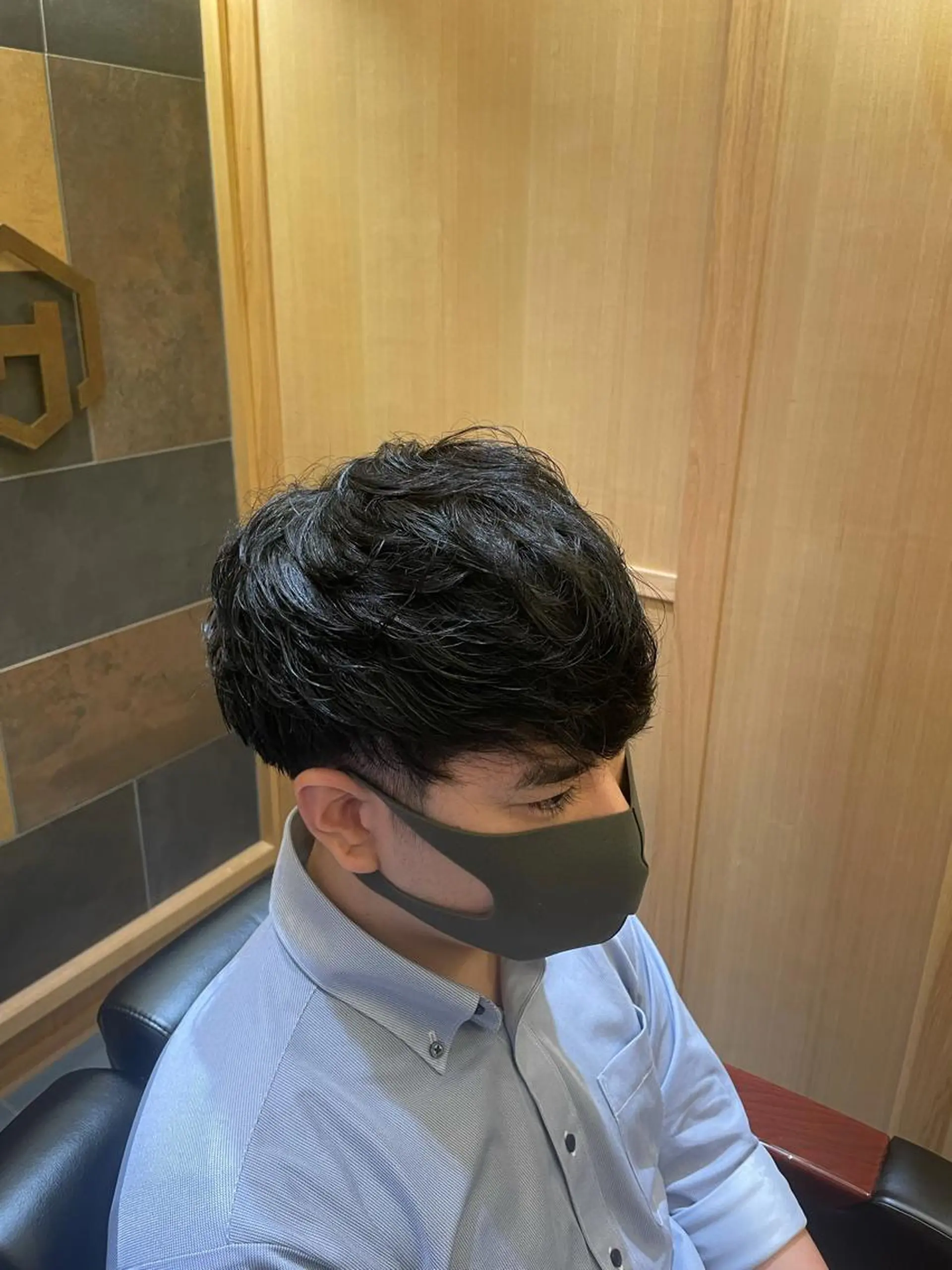 ミディアム パーマ ミディアムパーマ ヒロ銀座　小林 透真のヘアスタイル