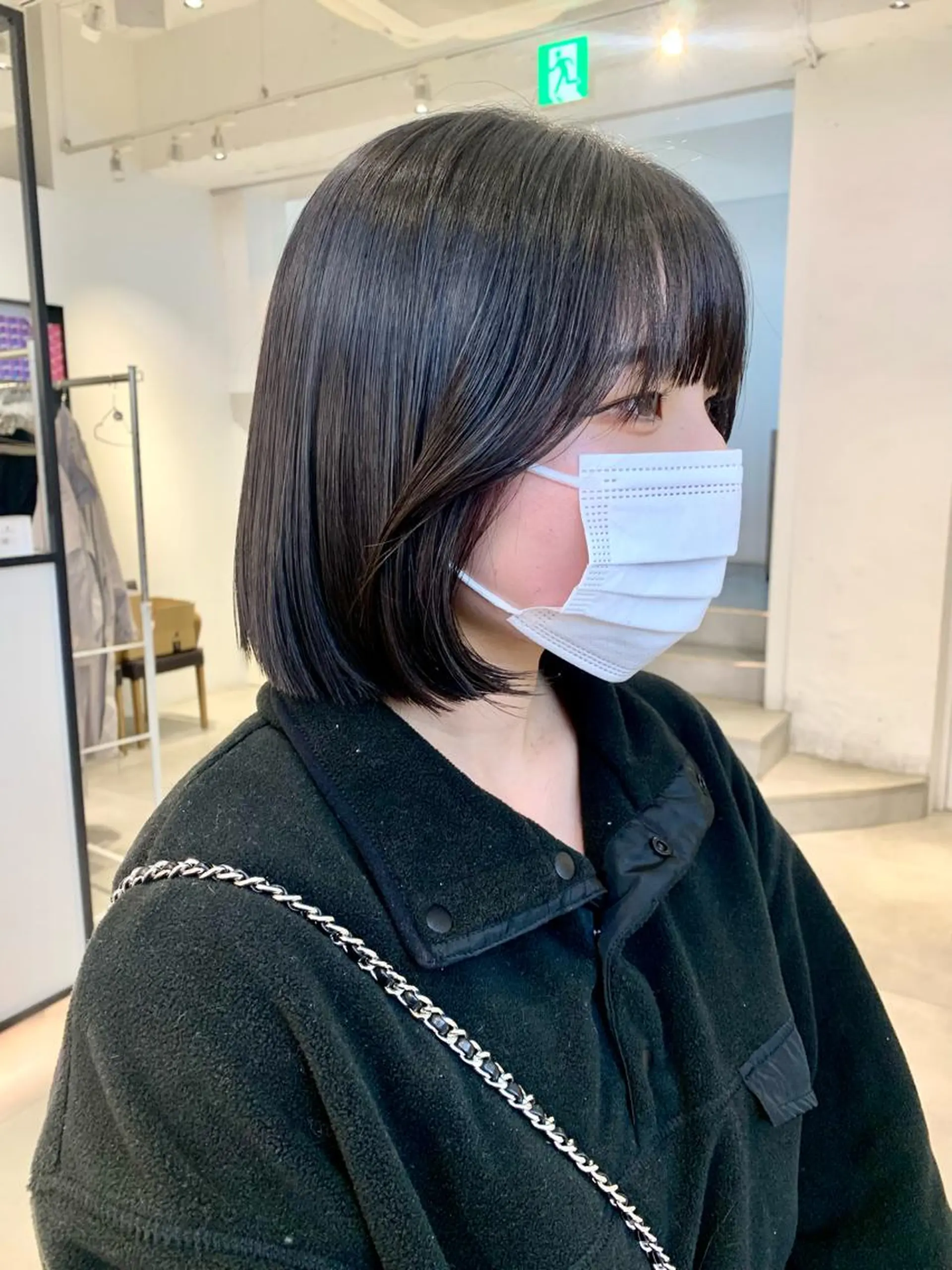 ショート ボブレイヤー ボブ 顔まわりレイヤー 顔周りカット 韓国風ヘア カット Kureha/ネイル トレンドヘアのマツエク・マツパデザイン