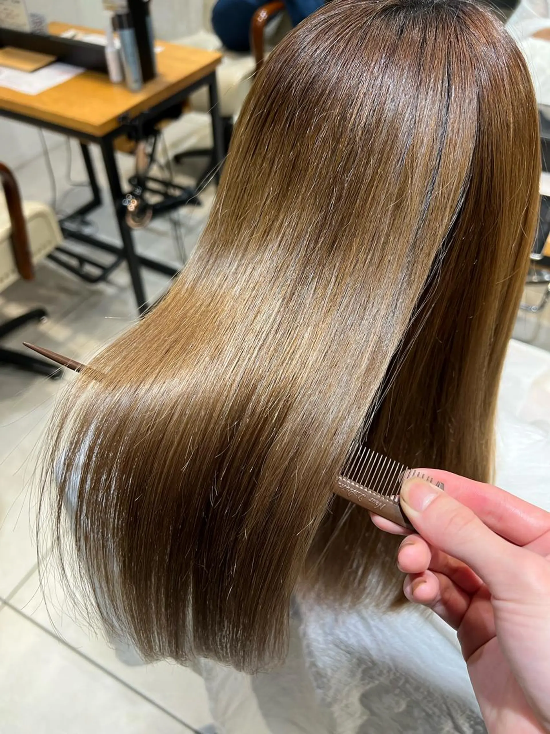 ロング 縮毛矯正 トリートメント 糟谷 慈英のヘアスタイル