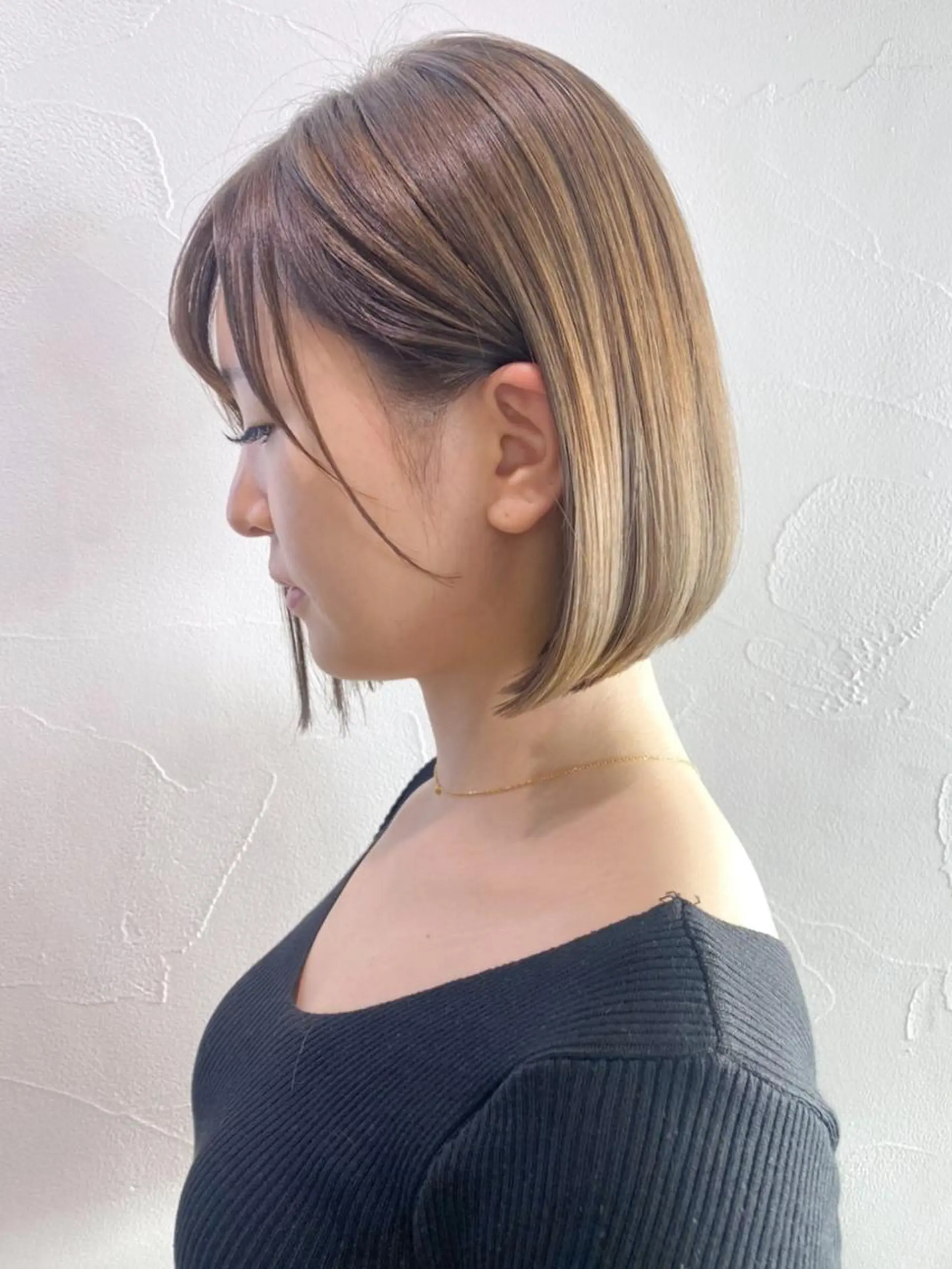 ミディアム カラー パーマ ヘアアレンジ ボブ ITbyALBUM 浦和店のヘアスタイル