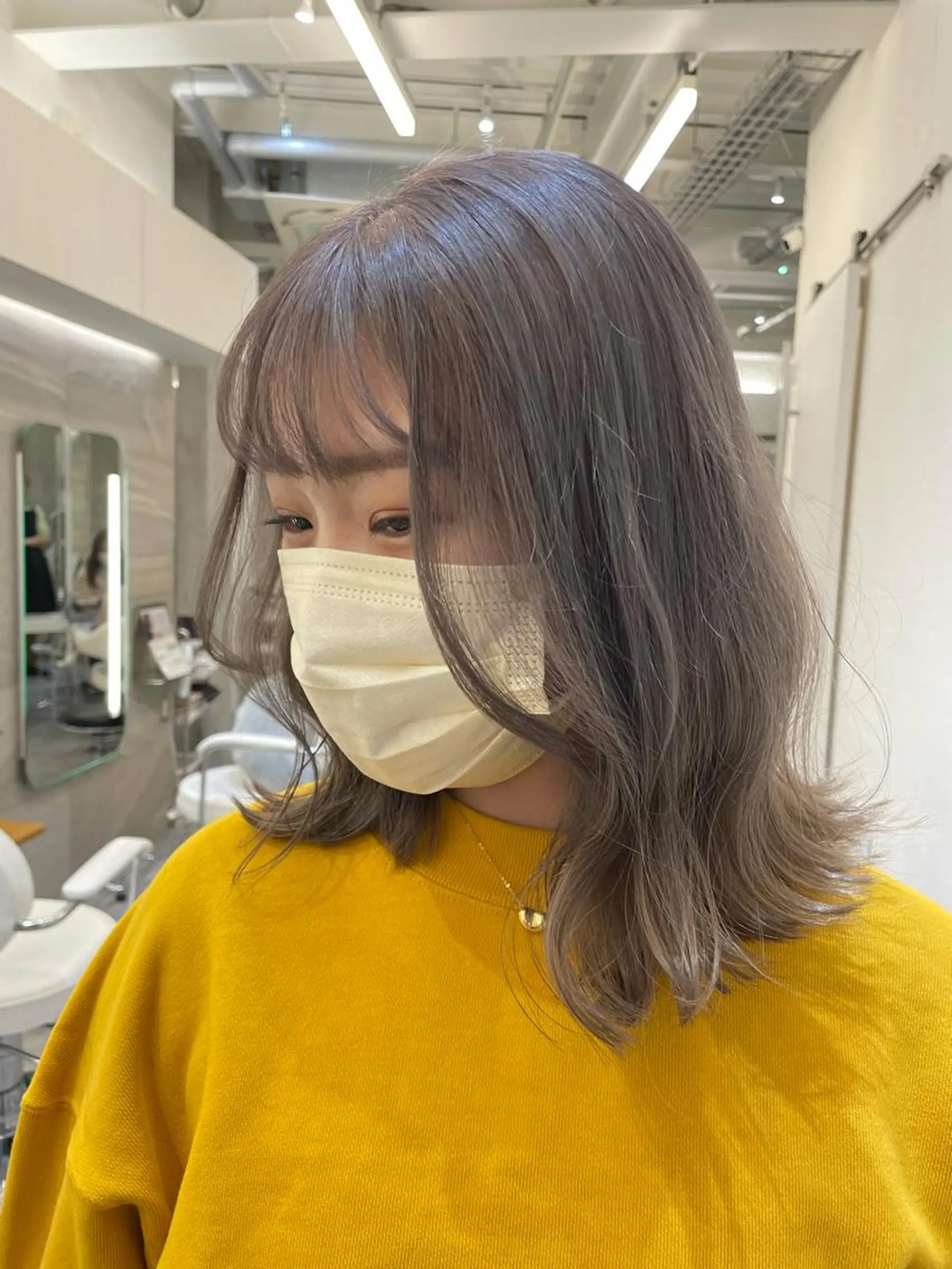 ミディアム カラー ヘアアレンジ カット ヘアカラー トリートメント ヘアセット 🍃柔らかヘアー田中 瑞希🍃のヘアスタイル