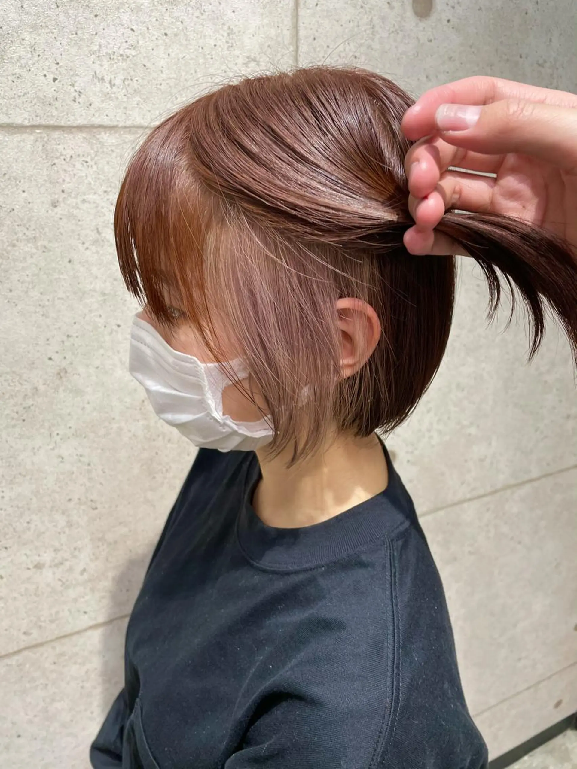 カラー ベージュカラー イヤリングカラー ミルクティーベージュ 藤田 清志のヘアスタイル
