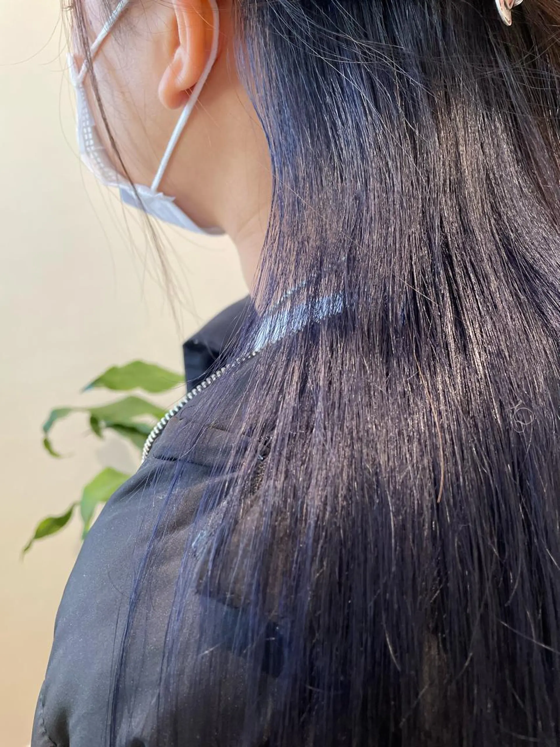 ロング カラー ブリーチ ブルーカラー ネイビーカラー ボブ/インナーカラー /眉毛/Miyuのヘアスタイル