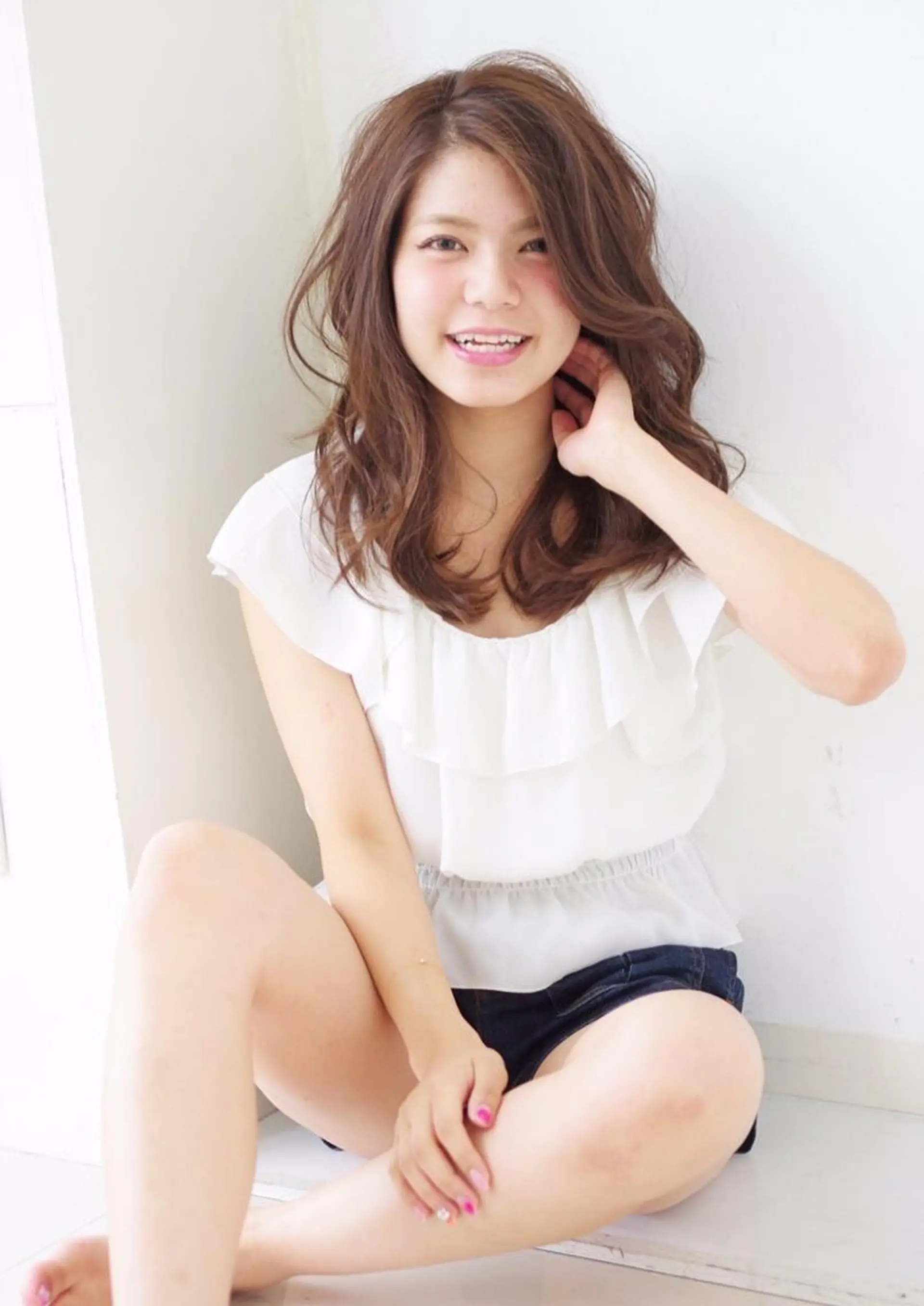 ミディアム カラー パーマ 伸ばしかけ カット ヘアカラー パーマ トリートメント Trip by NYNY（トリップ）のヘアスタイル