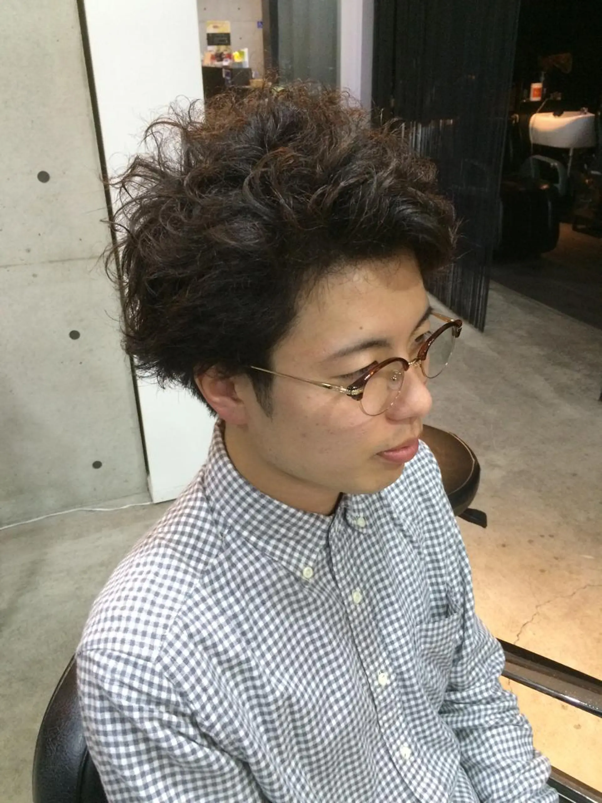 ショート ミディアム カラー パーマ メンズ SUNNY GRACEのヘアスタイル